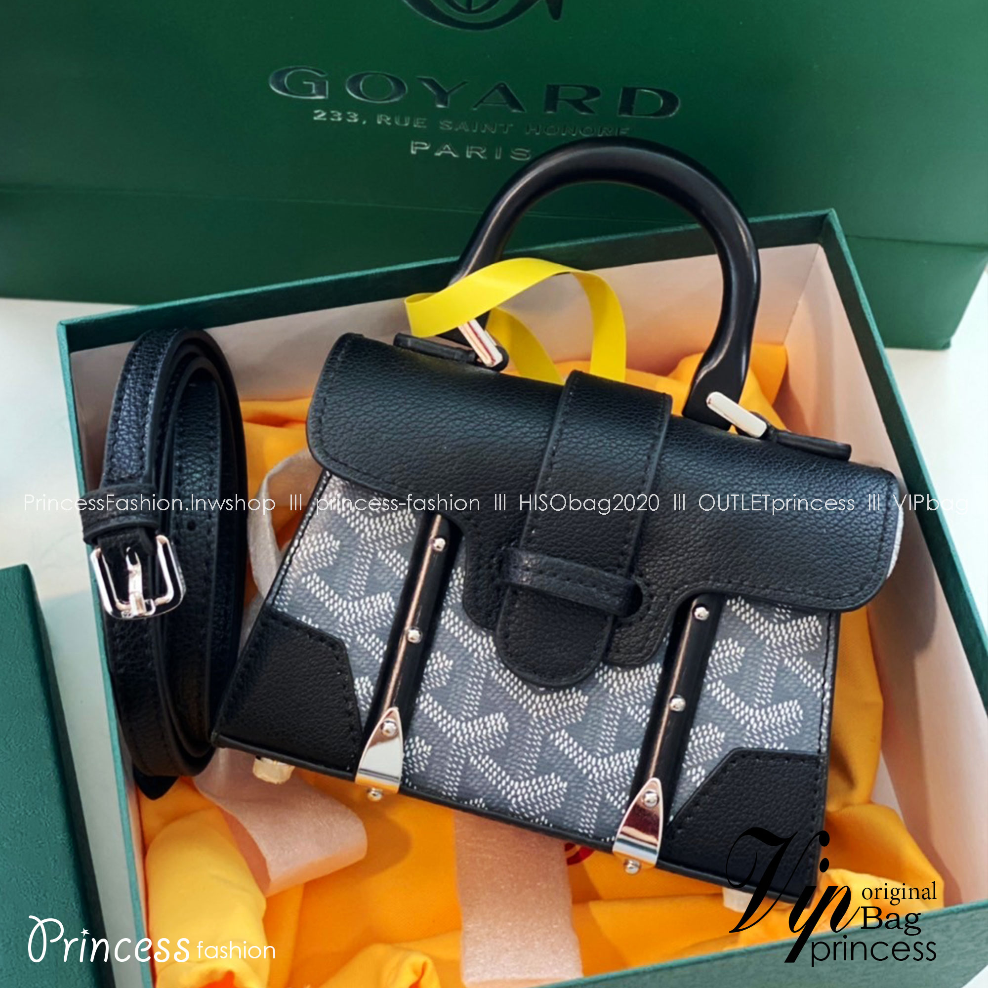 GOYARD SAIGON SIZE MINI 15cm เกรดท็อปออริเทียบแท้ ใช้สลับแท้ได้ ใช้งานต่างประเทศได้ Box set