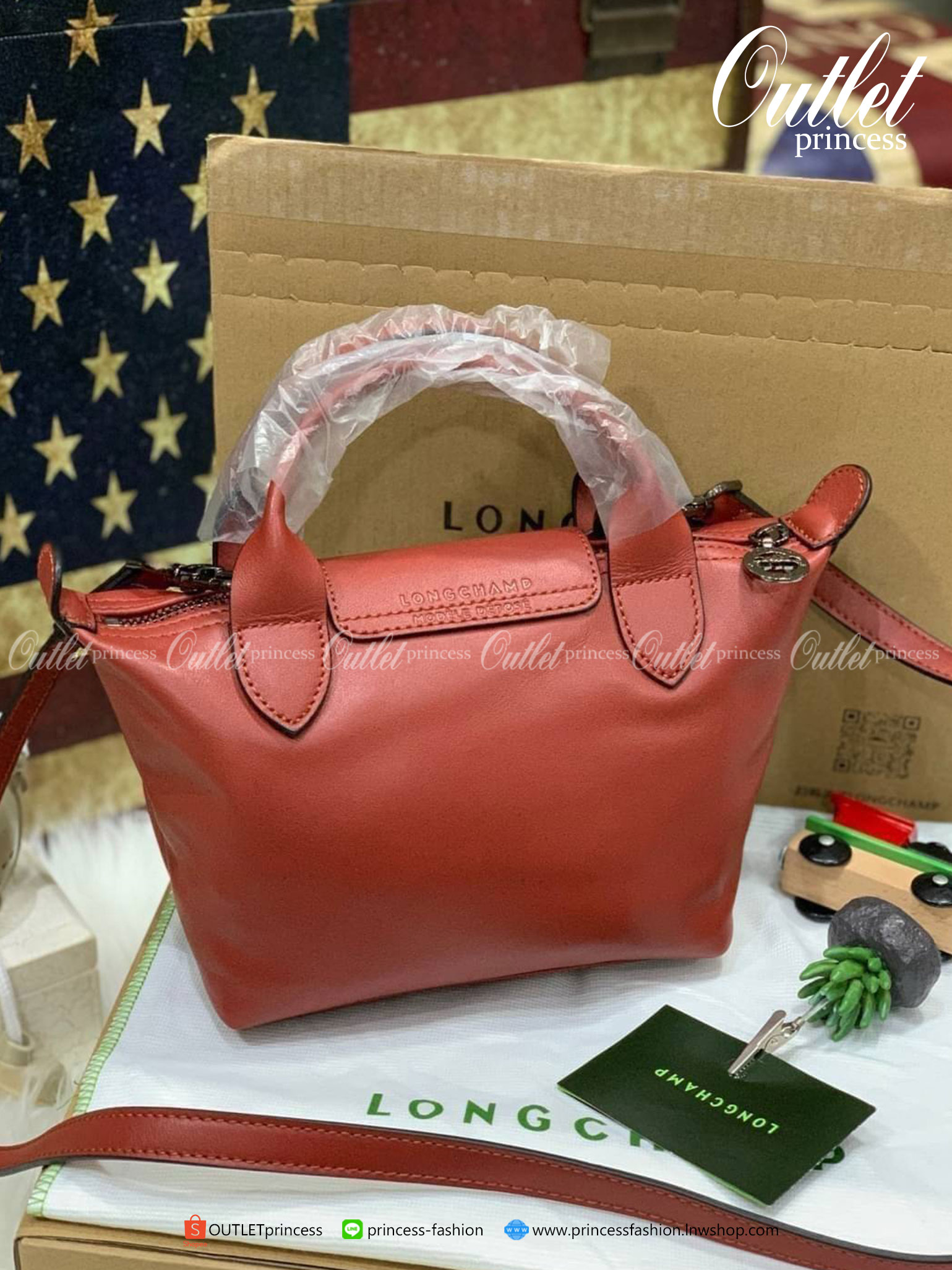 ของแท้ 100% Longchamp LE PLIAGE CUIR TOP HANDLE BAG Color: Black,Orange,Sienna, Navy,Nordic,Grey,Lichen