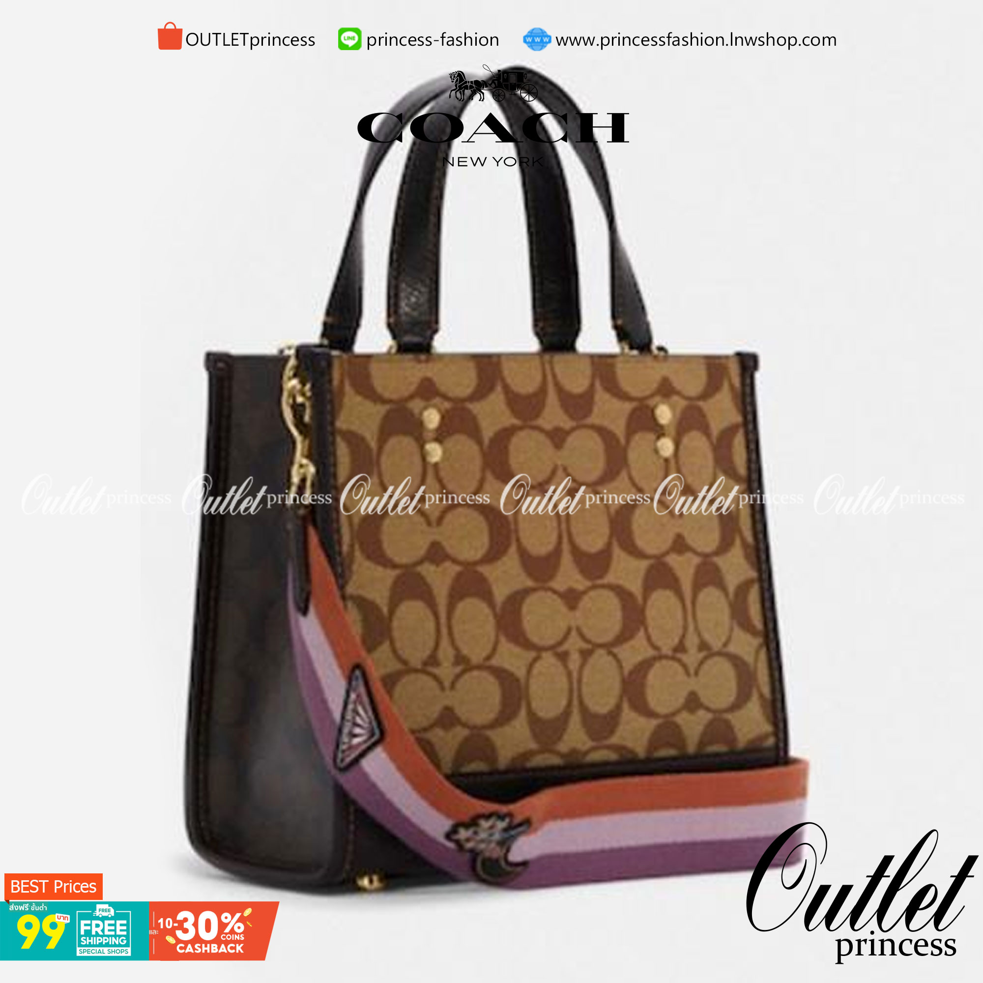 COACH C6918 DEMPSEY TOTE 22 IN SIGNATURE CANVAS WITH DISCO PATCHES คอลเลคชั่นคลาสสิค ที่มาพร้อมดีเทลใหม่ กระเป๋าทรงโท้ท ขนาดน่ารักน่าใช้มากๆ สาวๆถูกอกถูกใจกันนับไม่ถ้วน!! รอบนี้เพิ่มลูกเล่นที่สายสะพาย ดีไซน์กึ่งสปอร์ต ทำให้ใช้งานได้ไม่มีเบื่อ ฟังก์ชั่นการ