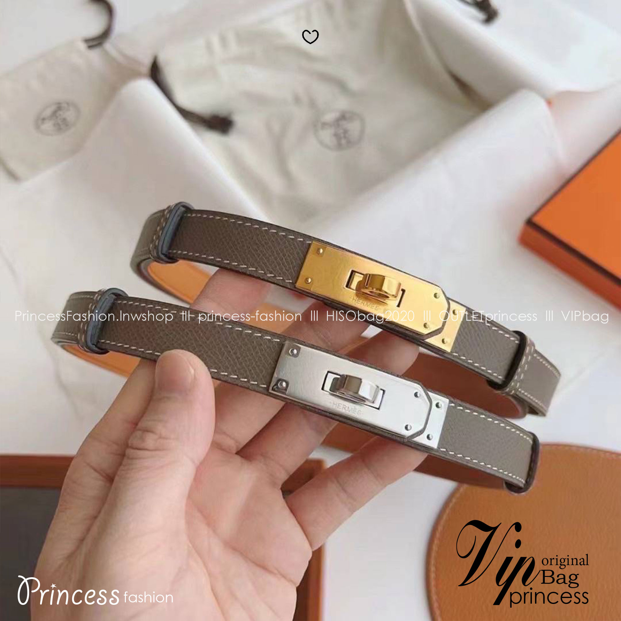 TOP ORI | Hermes Kelly 18 belt leather เข็มขัดแอเมสเกรดเทียบแท้ หนังแท้ full box set