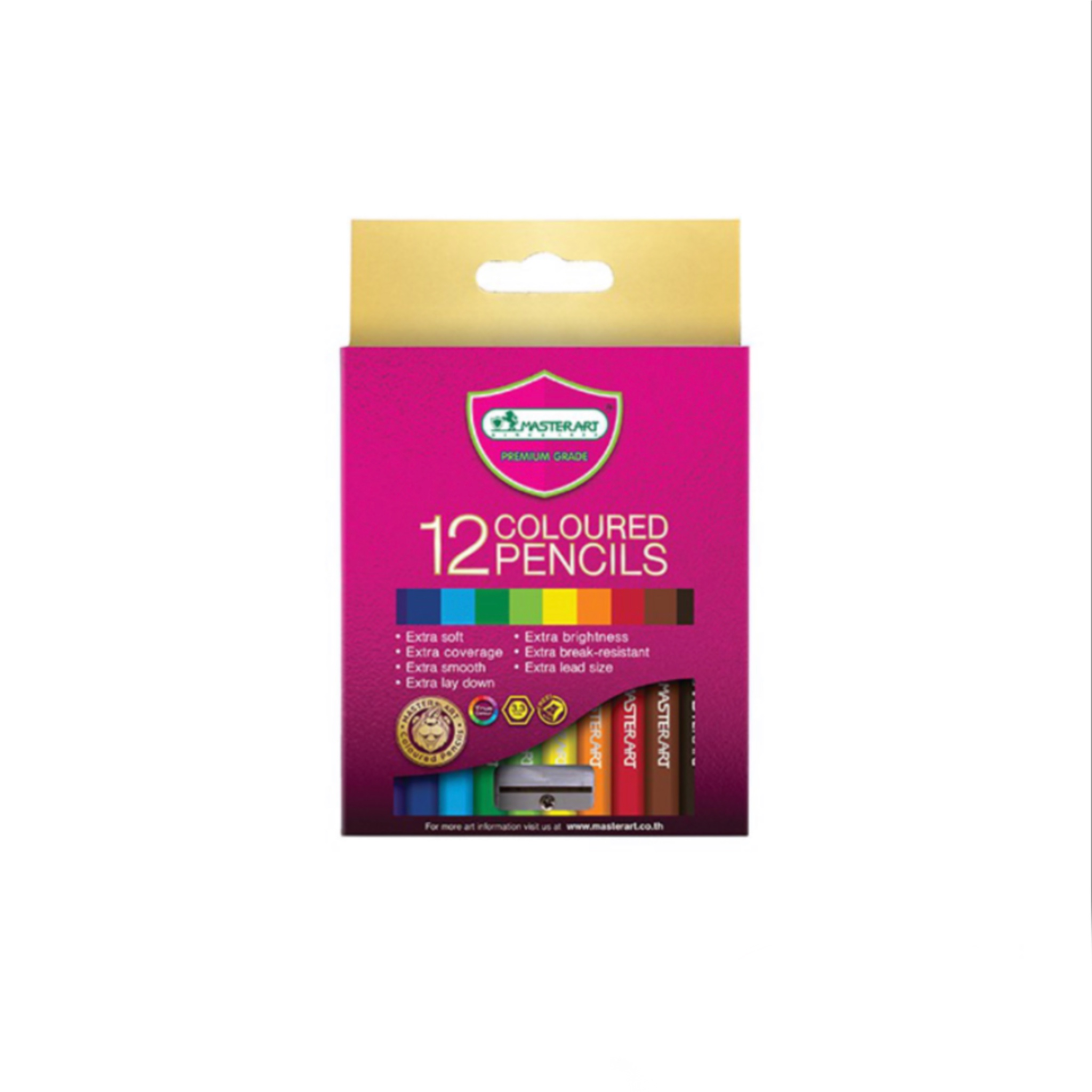 สีไม้สั้น 12สี มาสเตอร์อาร์ต