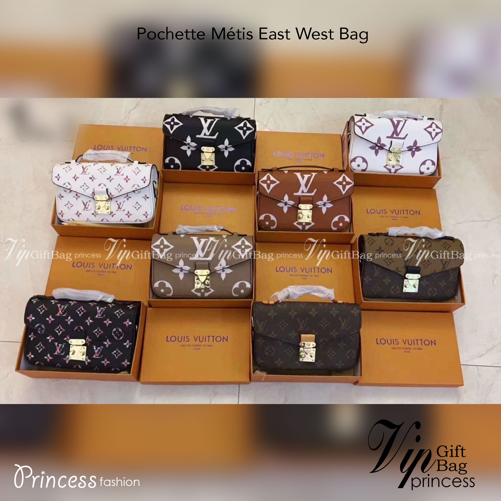 LV Pochette Metis East West Bag งานสวยเป๊ะ มาพร้อมสายโซ่สีทองสำหรับสะพายไหล่แบบสั้นและสายหนังยาวอย่างมีสไตล์ลาย Monogram ตัวล็อกแบบ S-lock ด้านในกว้างใส่iPhoneได้มี3 ช่อง ช่องกระเป๋ามีซิปด้านใน