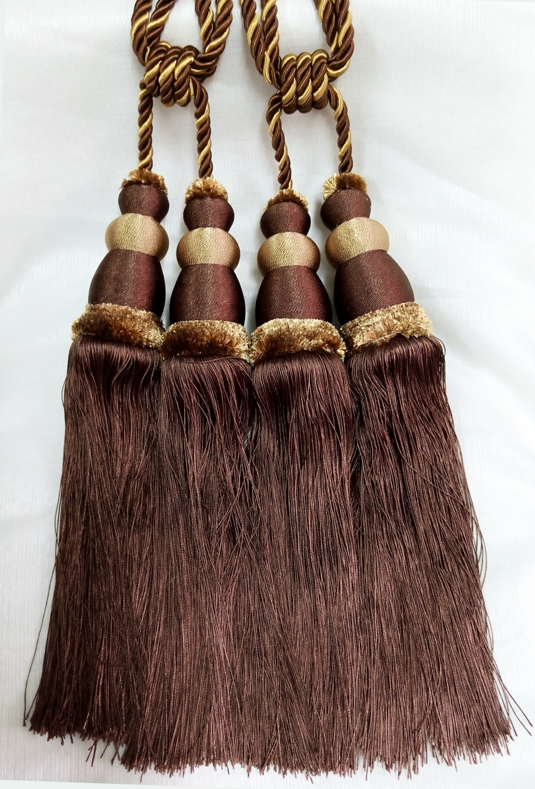 สายรวบผ้าม่าน ขนาดใหญ่ รุ่นชีต้า(CHEETAH) สีน้ำตาล (ราคาต่อชิ้น)