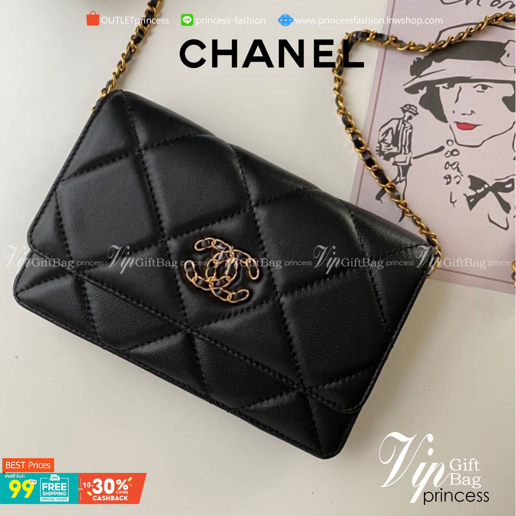 หนังแท้ VIP GIFT CHANEL classic shoulder crossbody bag วัสดุหนังเรียบเนียนสวยผู้ดีม๊ากกก งานอยู่ทรงคุณภาพดีตามแบบฉบับของแบรนด์ ขนาดกำลังดี น้ำหนักเบา ด้านหน้ามีโลโก้แบรนด์อะไหล่หรู มีช่องใส่บัตร ใส่ของจุกจิก เปิดปิดด้วยฝาปิดกระดุม งานตัวจริงสวยมากๆ ถูกใจร