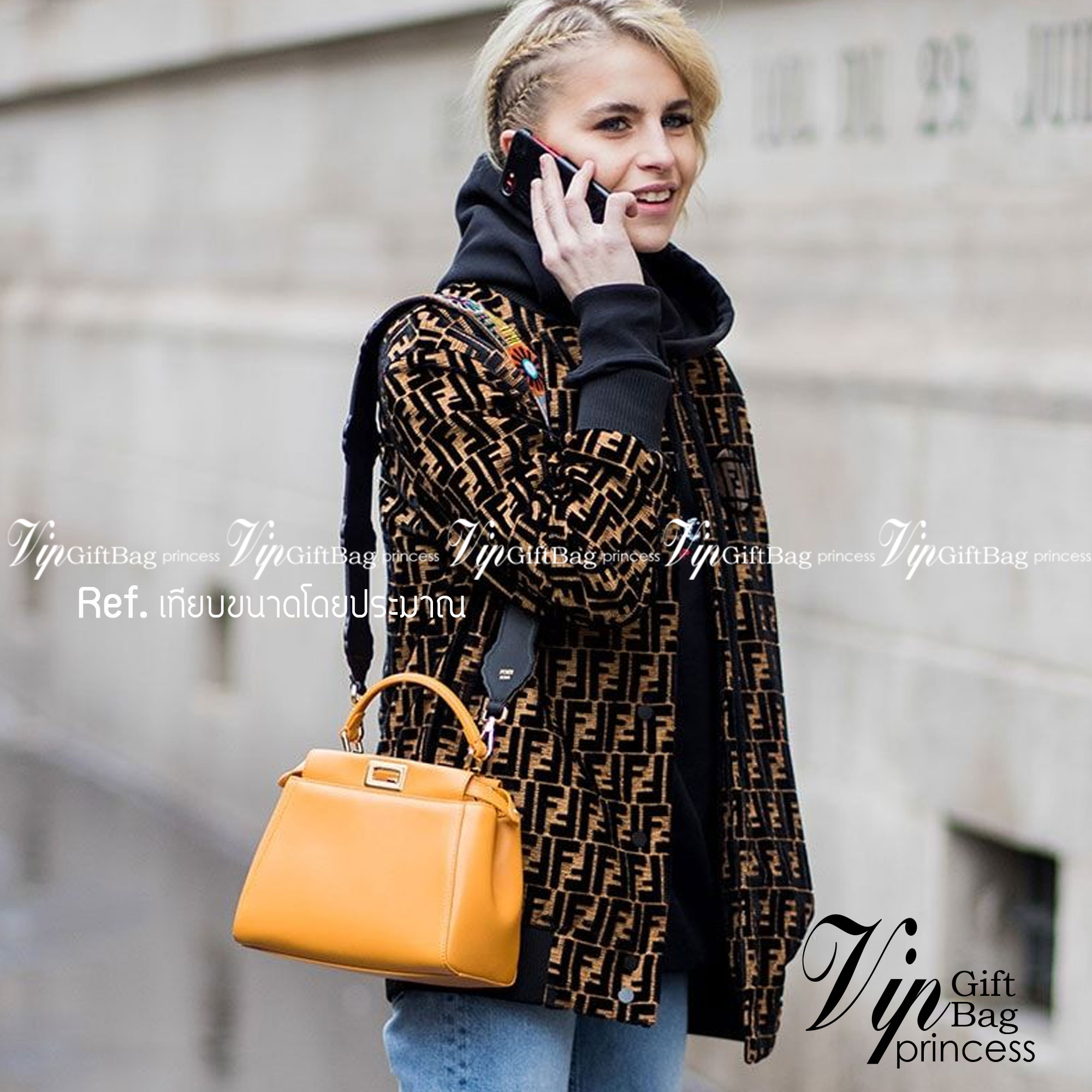 FENDI peekaboo 20cm เกระเป๋าสะพายเฟนดิ คลาสสิกตามแบบฉบับแบรนด์ สวยไฮโซมากแม่ สุดฮิตรุ่น Peekaboo ขนาดกำลังดีหนังเรียบสีพื้นมาใหม่ สวยหรูดูไฮโซ มาพร้อมสายสะพายยาวถอดออกถือได้ วัสดุคุณภาพอย่างดี ขนาดกะทัดรัดและดีไซน์ที่เรียบหรู