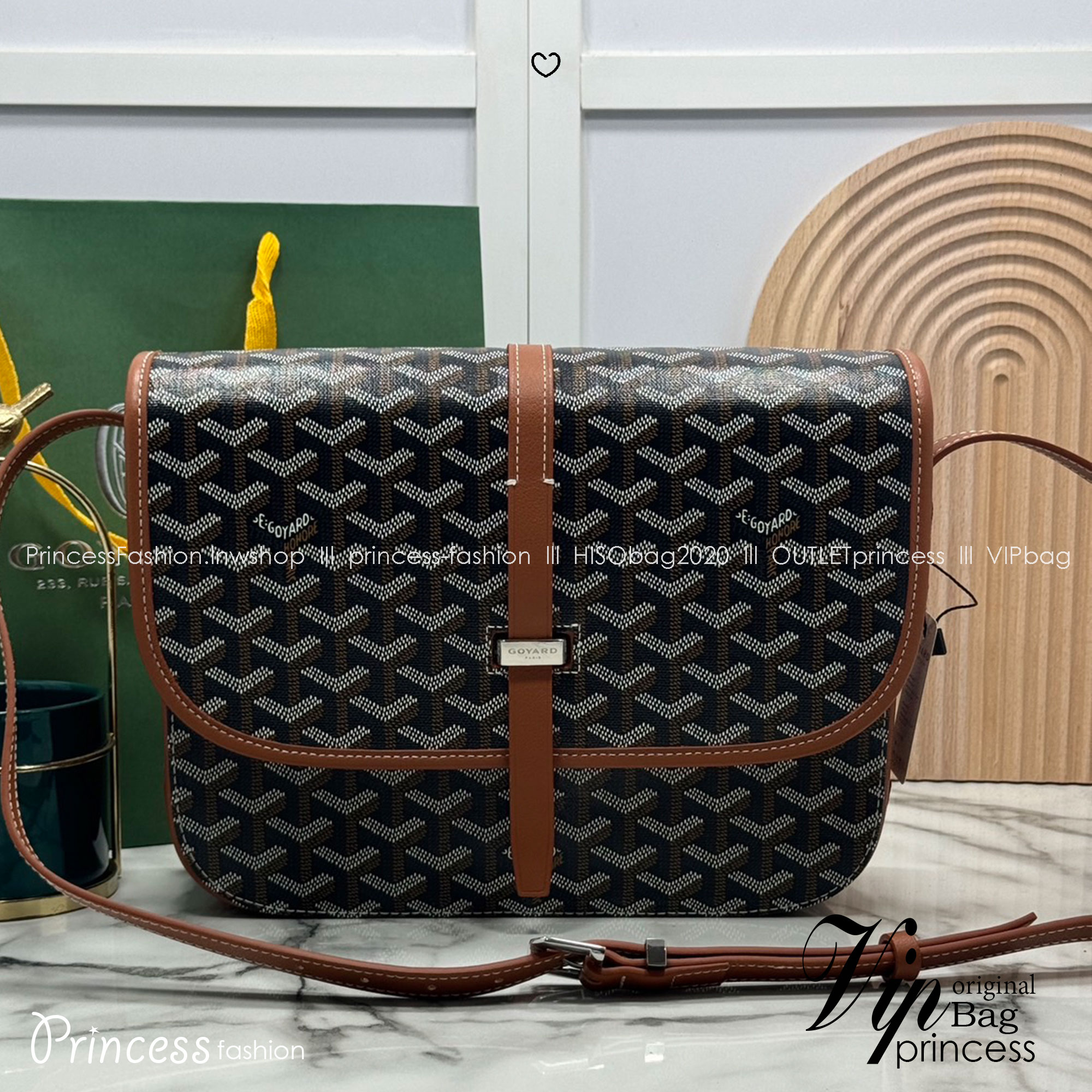 ORI | สลับแท้ GOYARD Belvedere MM Bag 29cm กระเป๋าสะพายทรงแมสเซ็นเจอร์แบรนด์หรูสัญชาติฝรั่งเศส หนังแท้ แคนวาสแท้อย่างดี