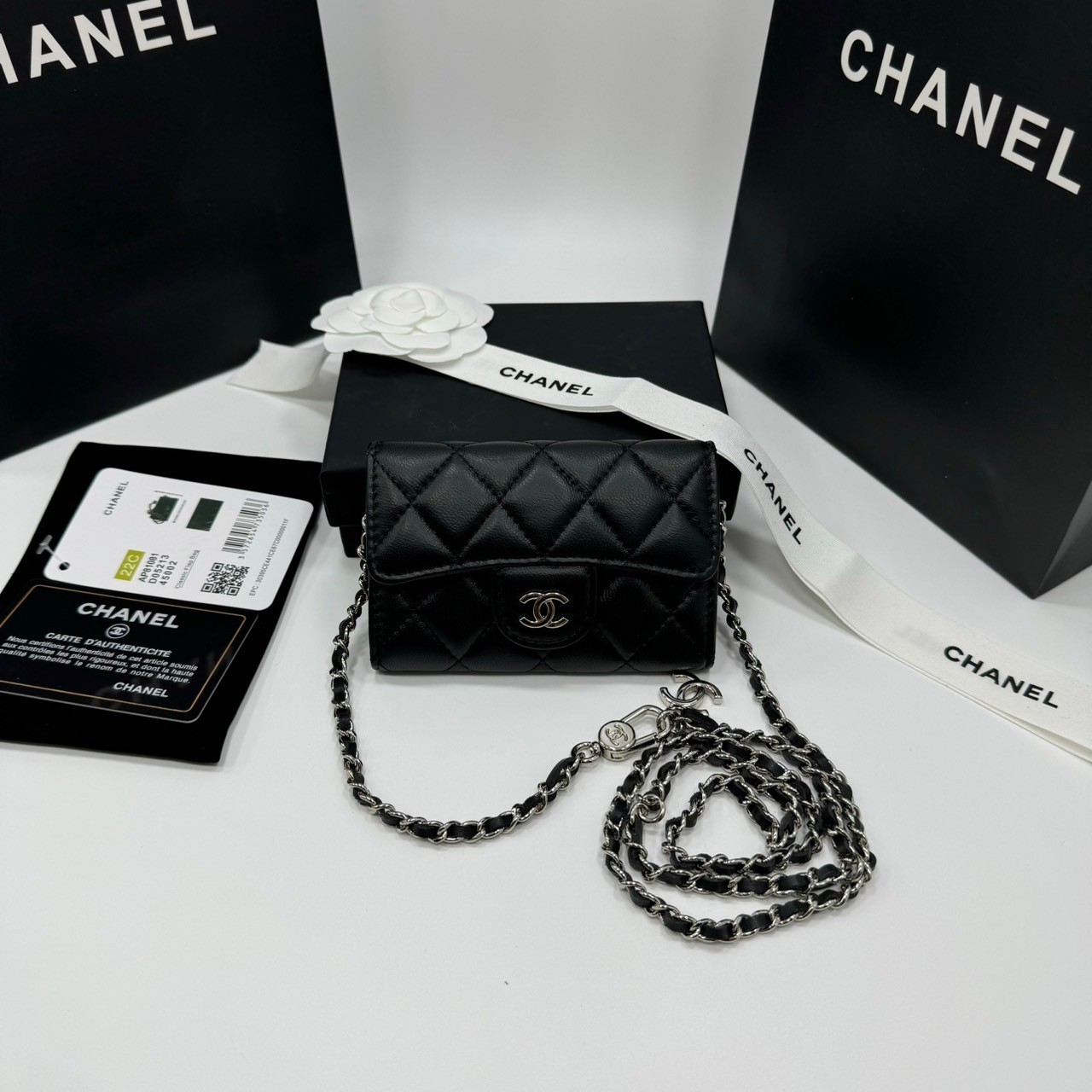 CHANEL mini wallet on chain crossbody กระเป๋าสตางค์พร้อมสายสะพายไซส์มินิ เกรดออริ 1:1 ใช้งานต่างประเทศได้ ภาพถ่ายจากงานขายจริง