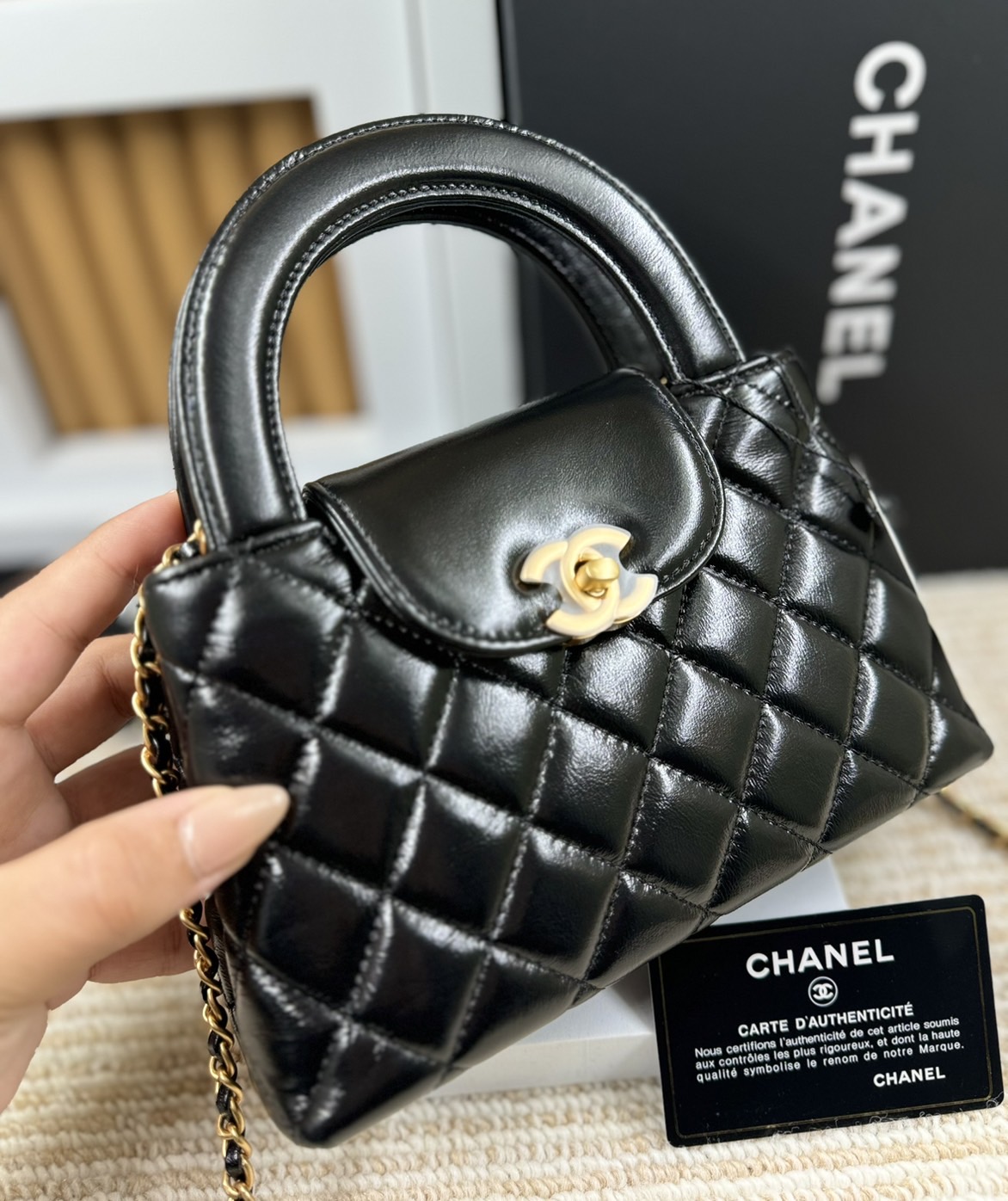 Chanel mini kelly flap bag เกรดออริ สลับแท้ 1:1 ใช้งานต่างประเทศได้