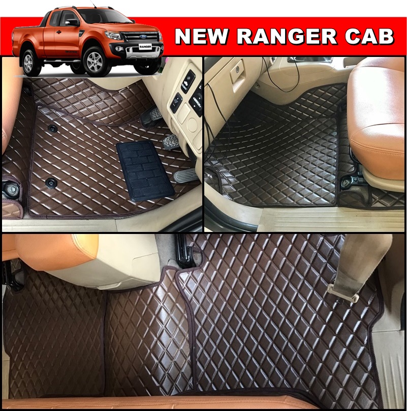 พรมปูพื้นรถยนต์FORD RANGER CAB 2012-20 ลายDIAMOND เต็มคัน