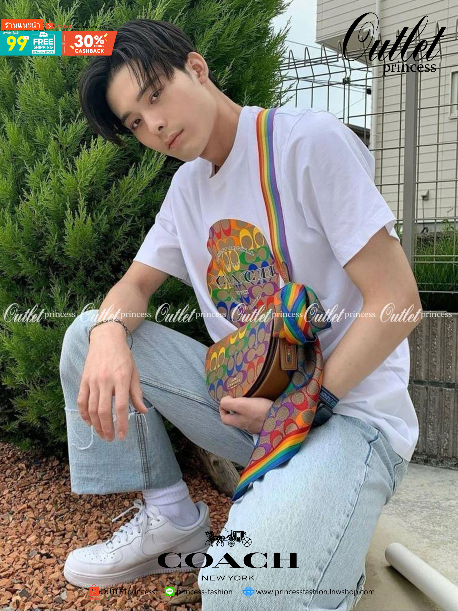 COACH ELLEN CROSSBODY IN RAINBOW SIGNATURE CANVAS (COACH C4098) ให้สายรุ้ง มัดใจได้มั้ยเนี้ย🌺คอลเลคชั่นที่ไม่ต้องพูดเยอะ//กระเป๋ารูปทรงน่ารัก ที่ใครได้เห็นเป็นต้องอดใจไม่ไหว // วัสดุหนังแคนวาสผสมหนังแท้ กระแทกความสดใสขึ้นไปอีกขั้น ด้วยลาย