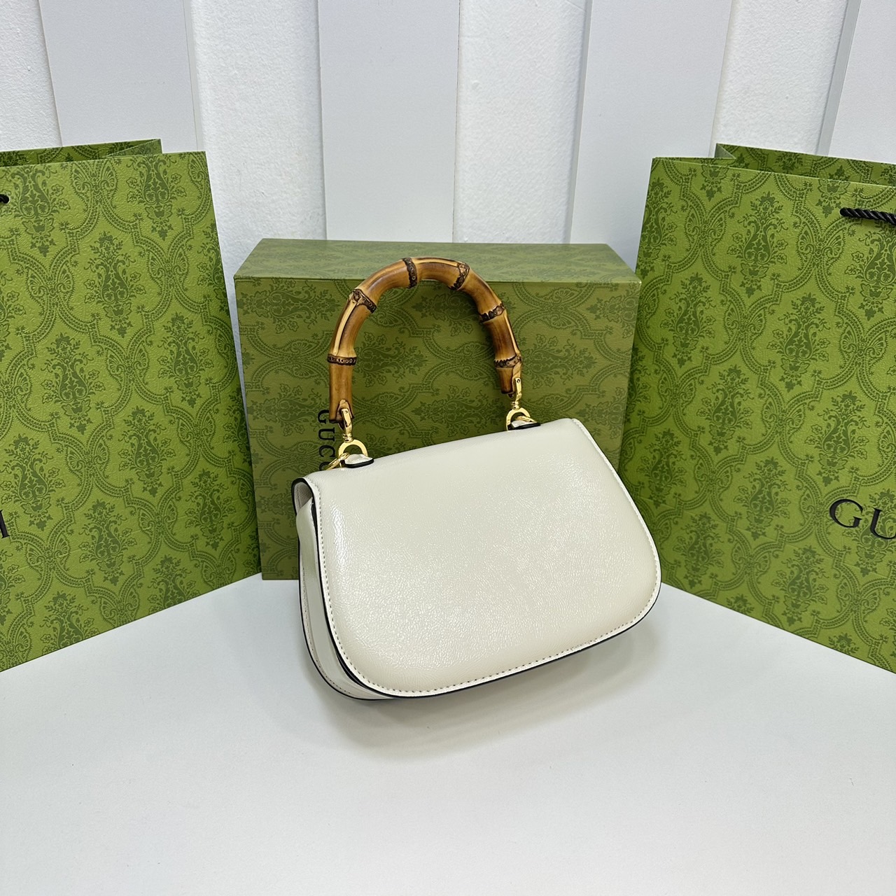 GUCCI BAMBOO 1947 TOP HANDLE BAG กระเป๋าถือ/สะพาย มือจับลายไม้ไผ่หรูหรา เกรดออริ สลับแท้ 1:1 ใช้งานต่างประเทศได้