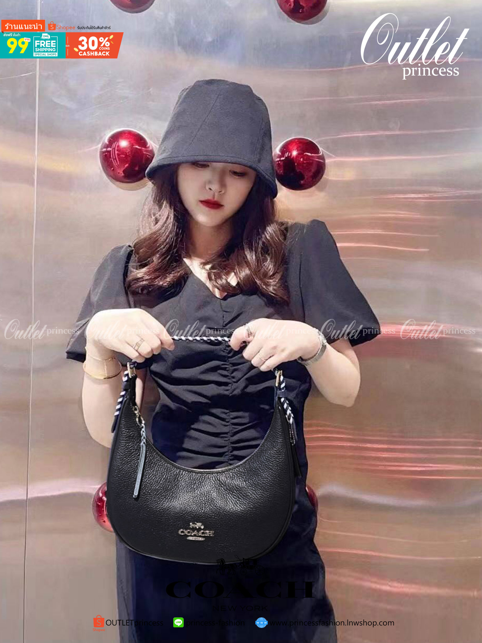 COACH BAILEY HOBO WITH WHIPSTITCH ((C4108//C1322)) พร้อมส่งที่ไทย!! สวยจริงไม่จกตาแน่นอนค่าา กระเป๋าทรงโค้ง ใช้แบบหิ้วหรือคล้องไหล่ก็ดูดี ใช้วัสดุหนังแท้ชั้นดี หนังสวยมากๆค่ะ ด้านหน้าใช้อะไหล่แบรนด์ตัวใหญ่ หรู ดูสะดุดตามีเดียว