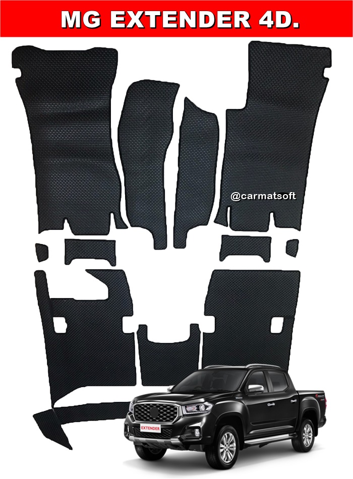 ยางปูพื้นรถยนต์ MG EXTENDER 4ประตู พรมกระดุมเม็ดเล็กMini pvc เข้ารูป เต็มคัน