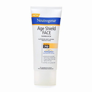 (Pre-order) Neutrogena Age Shield Face, Sunblock Lotion, SPF 70 3 oz (89 ml)