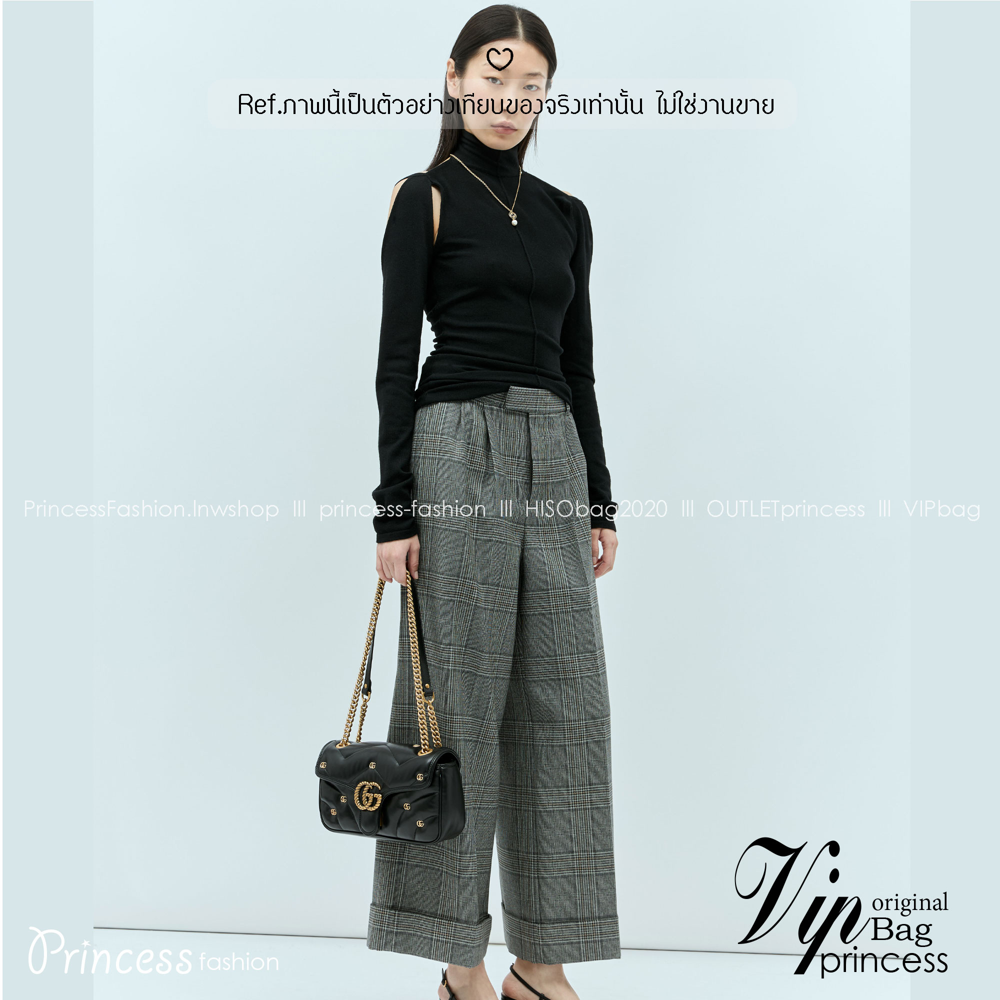 GUCCI GG Marmont Shoulder Bag with monogram-plaque กระเป๋าสะพายรุ่นคลาสสิค ดีไซน์ใหม่ ตกแต่งโลโก้ GG เต็มใบ เพิ่มความลูกคุณลักชูไปอีก สีสวยขับผิว ดูแพง อัพลุคได้สบายๆ