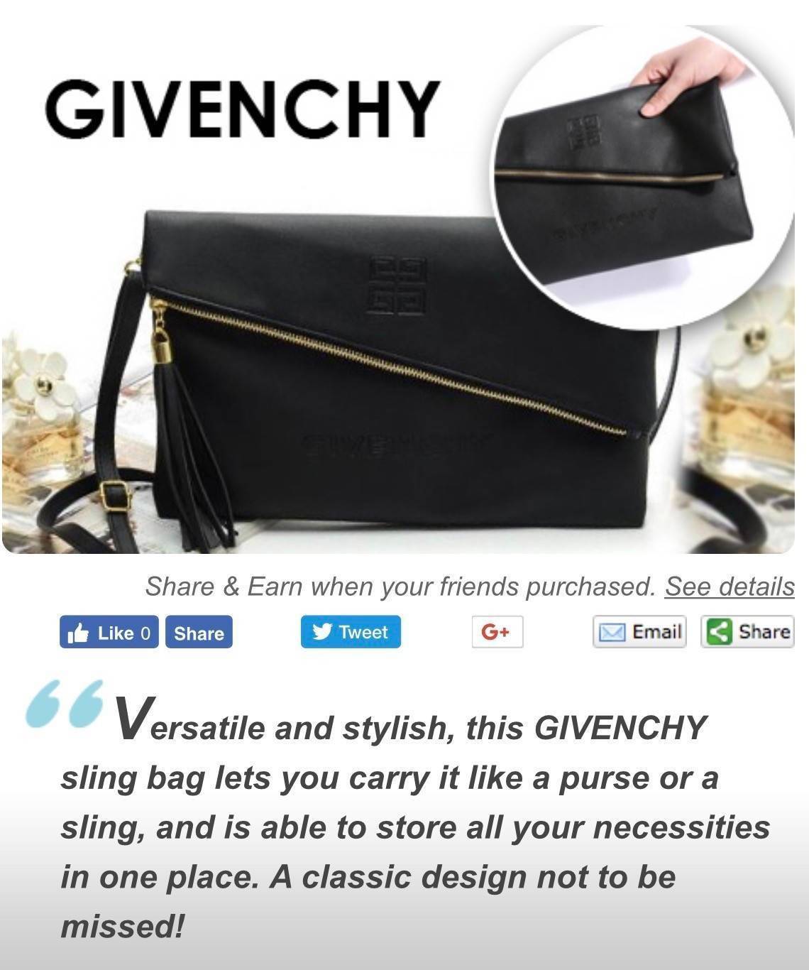 Givenchy Parfums Black Leather Clutch Gift With Purchasd From Givenchy Counter (GWP) กระเป๋าสะพายหนังนิ่มเรียบสีดำเเบบสวยดูดี เปิดปิดด้วยซิปอะไหล่ทอง หัวซิปประดับพู่ ด้านหน้ามีโลโก้ ภายในมีช่องเล็ก รุ่นนี้ใส่ ipad กระเป๋าสตางค์ มือถือ ของจุกจิกได้เยอะ ซับ