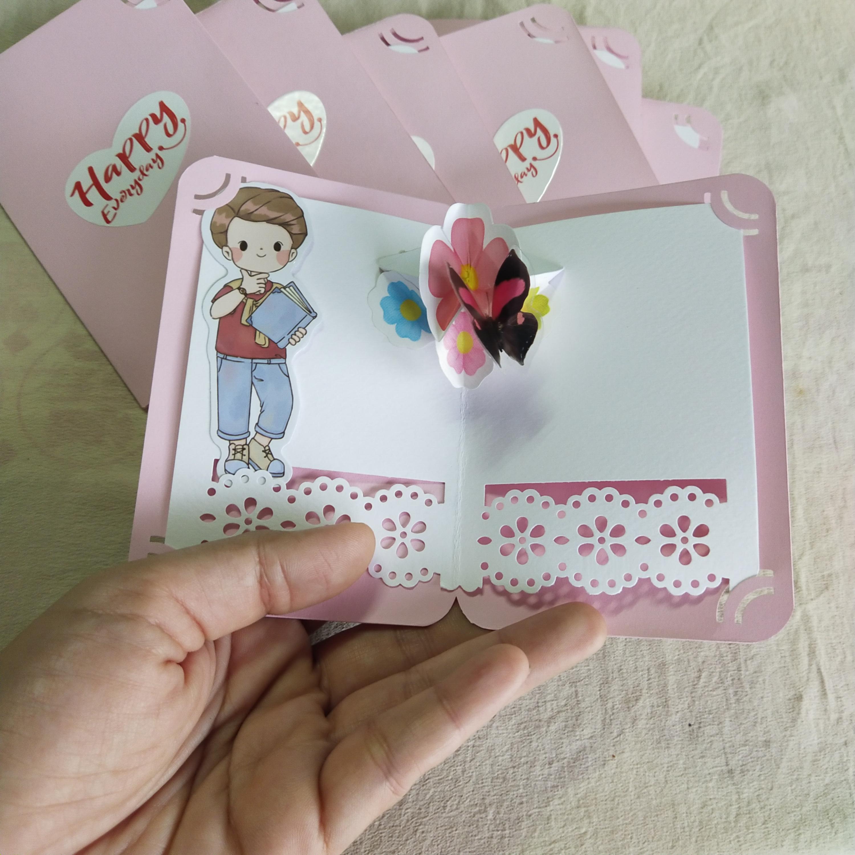 การ์ดป๊อปอัพ การ์ตูน ญ / ช