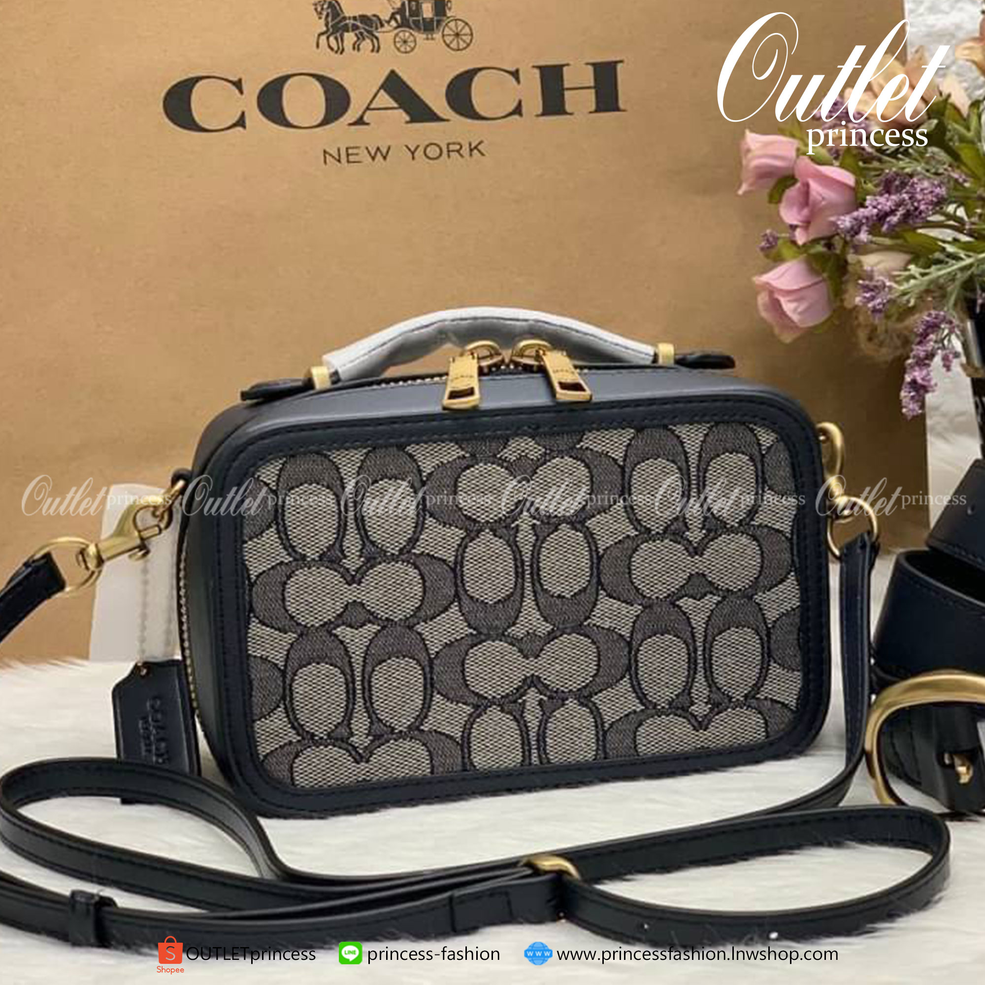 COACH ALIE BELT BAG IN SIGNATURE JACQUARD ((4813))
