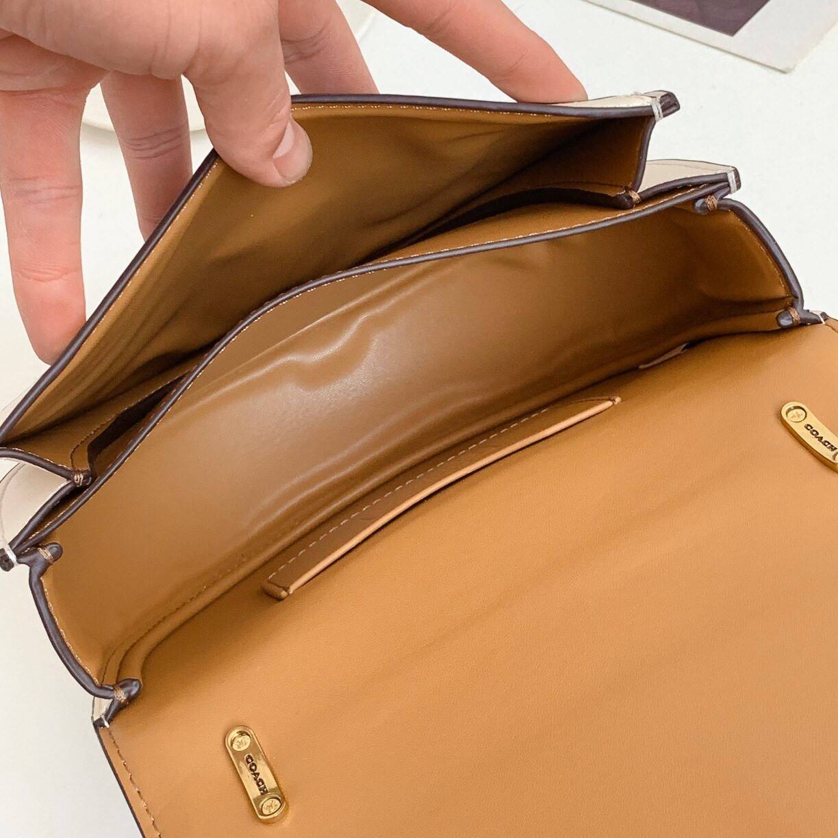 ของแท้ 💯% 】COACH ALIE SADDLE BAG IN SIGNATURE JACQUARD