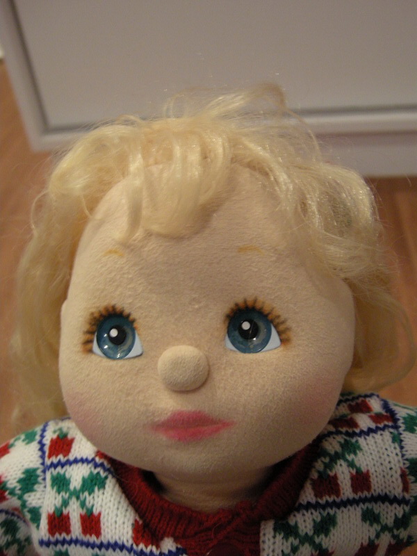 Vintage My Child Doll 1985 by Mattel (BLONDE CURLY HAIR BLUE EYES SOFT BODY) ตุ๊กตามือสอง