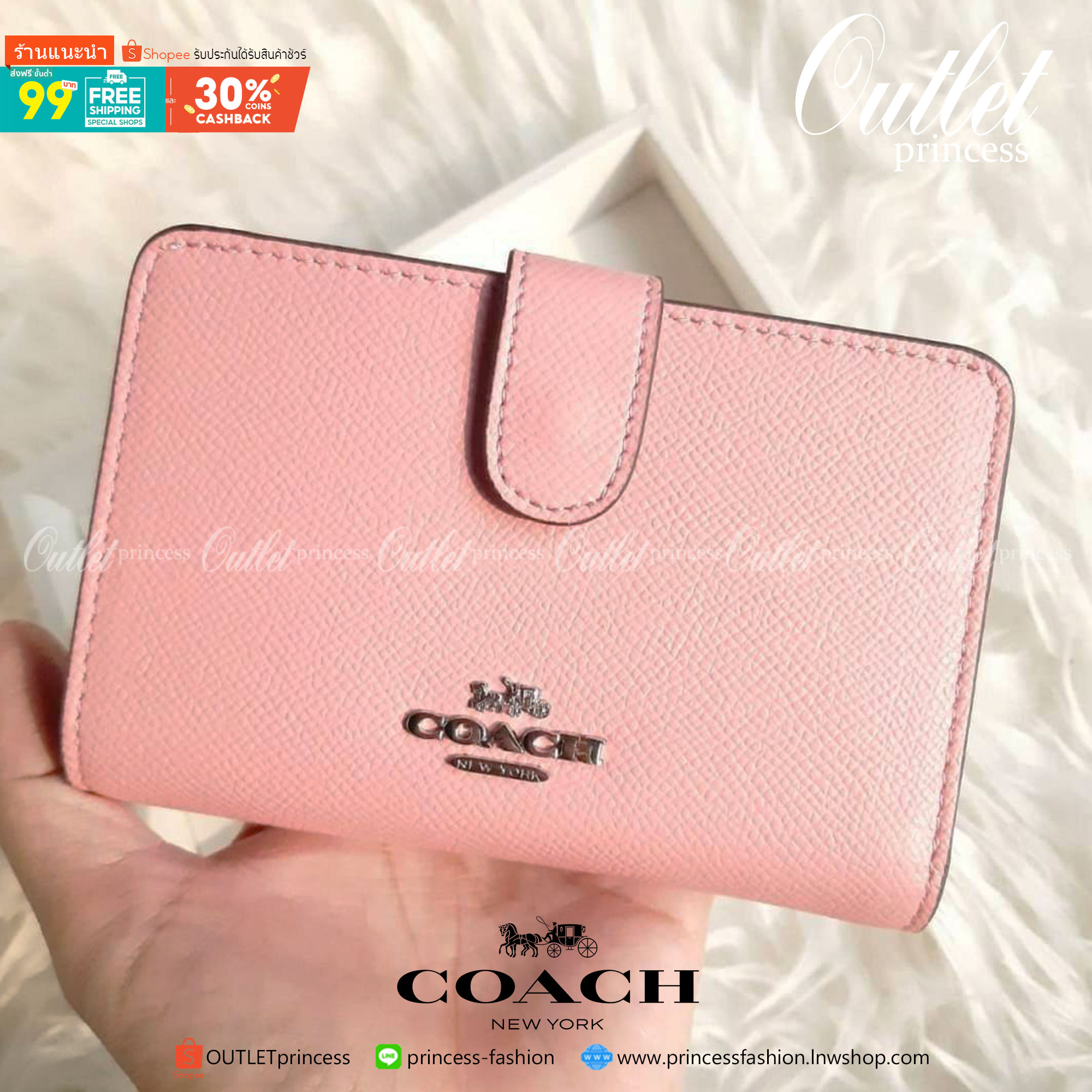 ของแท้ 💯% COACH F11484 MEDIUM CORNER ZIP WALLET มาแล้วจ้า!! รุ่นที่สาวๆตามหา 💃 กระเป๋าสตางค์ใบกลาง สีคลาสสิค