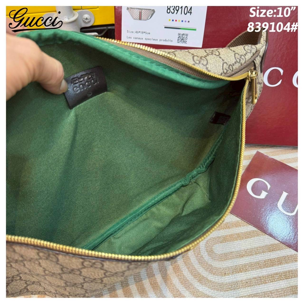 Gucci Ophidia large belt bag กระเป๋าคาดอก/คาดเอวใบใหญ่คลาสสิก ดีไซน์แถบคาดสีเขียวแดงโดดเด่น สวยหรู ภายในโล่งกว้างใส่ของได้เยอะ สายสะพายคาดอกแน่นหนา ปรับได้ตามชอบอีกเล็กน้อย