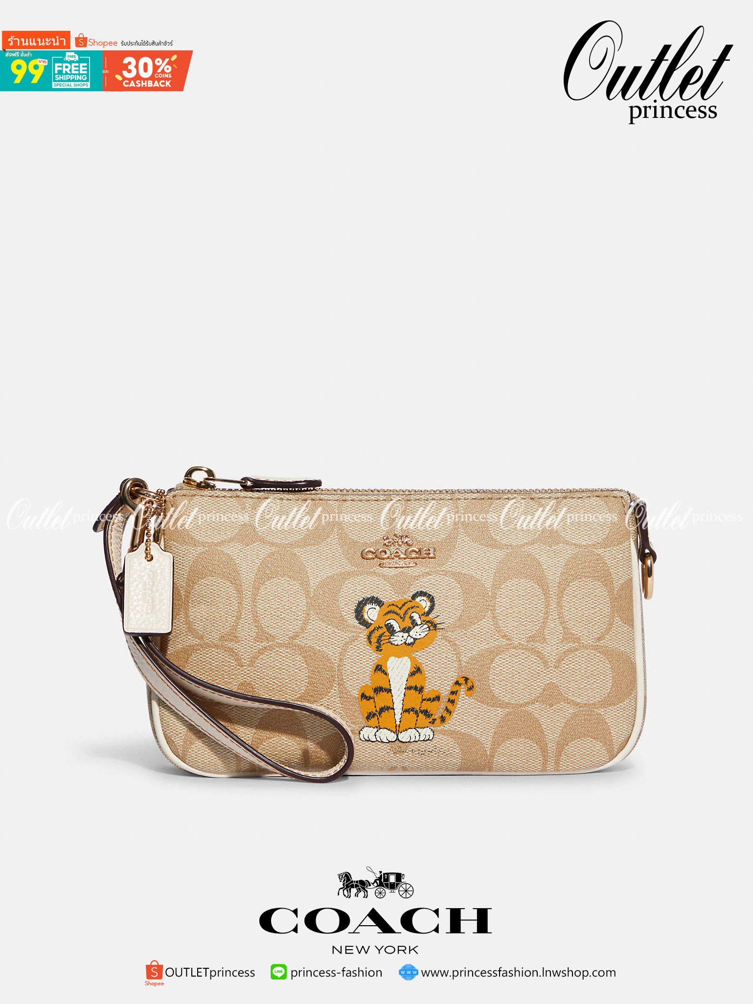 COACH NOLITA 19 IN SIGNATURE CANVAS WITH TIGER (C7699) 😻กระเป๋าถือ กระเป๋าสะพายทรงพอชเล็ก ปรับเป็นคล้องมือได้ รุ่นนี้ บอกเลยว่าใช้ง่ายสะพายคล่องมากๆ// จะสะพายไหล่ หรือปรับเปลี่ยนมาเป็นแบบคล้องมือเก๋ๆก็ยังได้ เพียงแค่ถอดตะขอมารวมกันไว้ที่หูกระเป๋าข