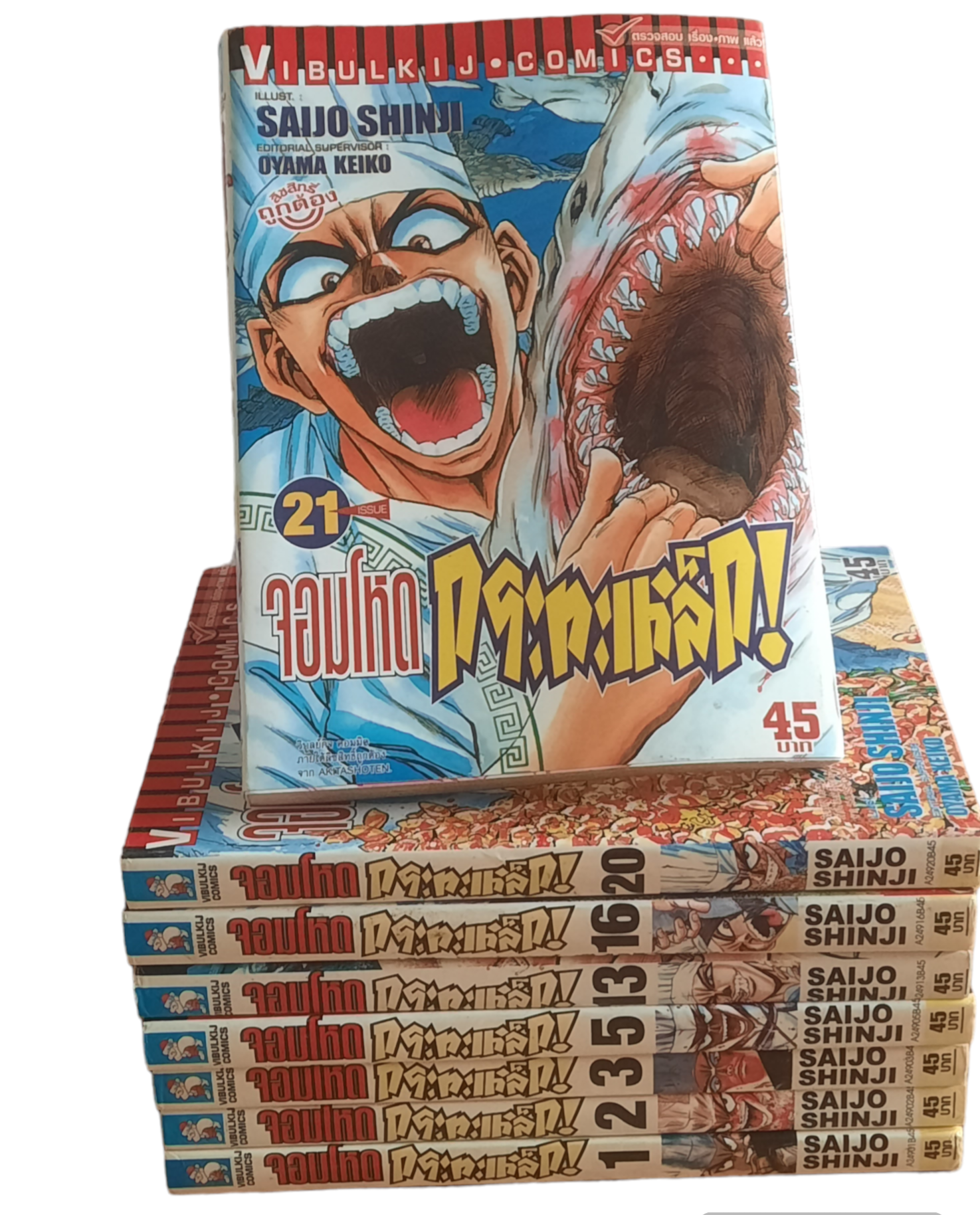 จอมโหดกระทะเหล็ก เล่ม 1,2,3,5,13,16,20,21 (สภาพบ้าน)