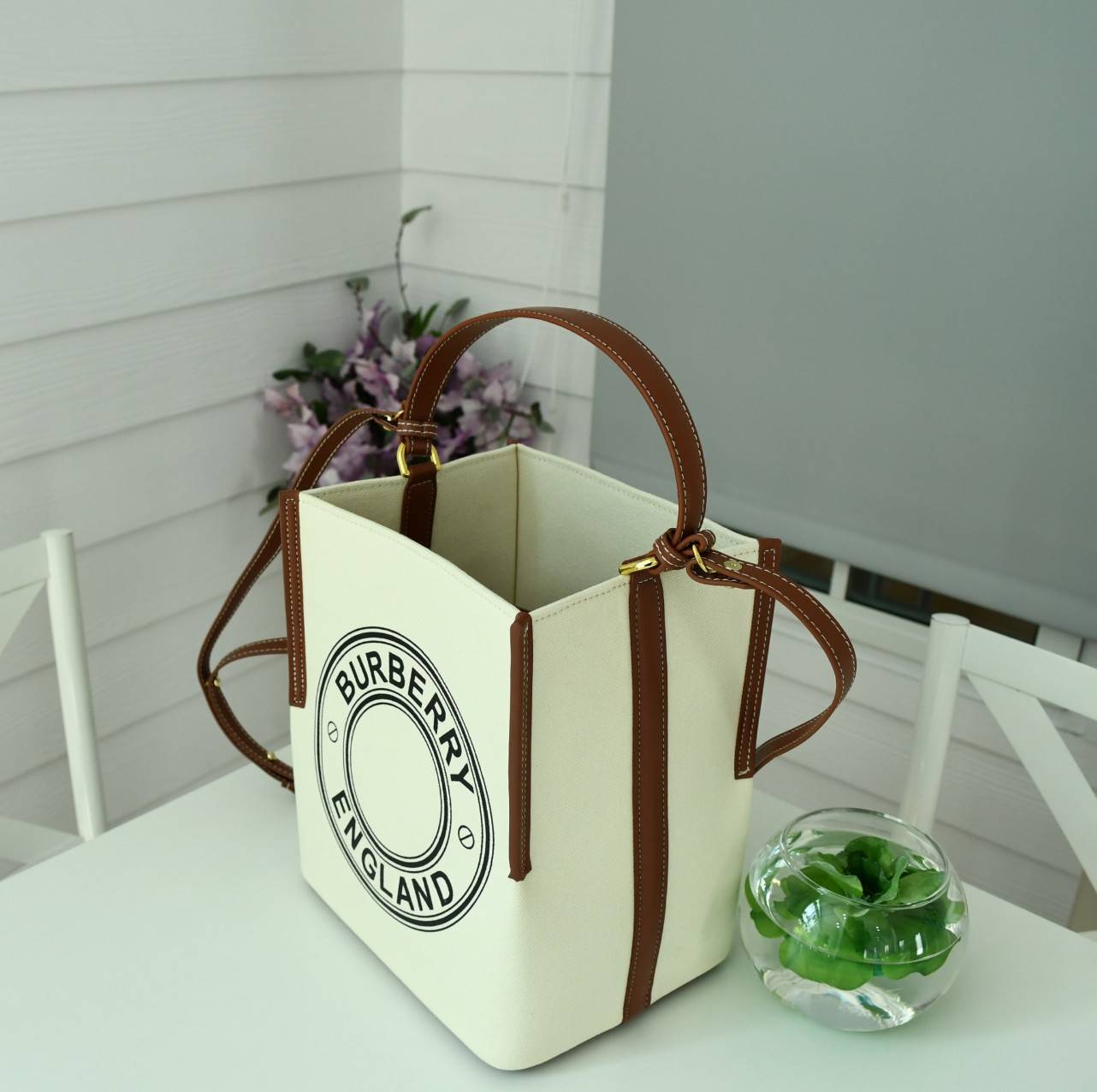 Burberry canvas Bucket Bag Vip Gift with Purchase