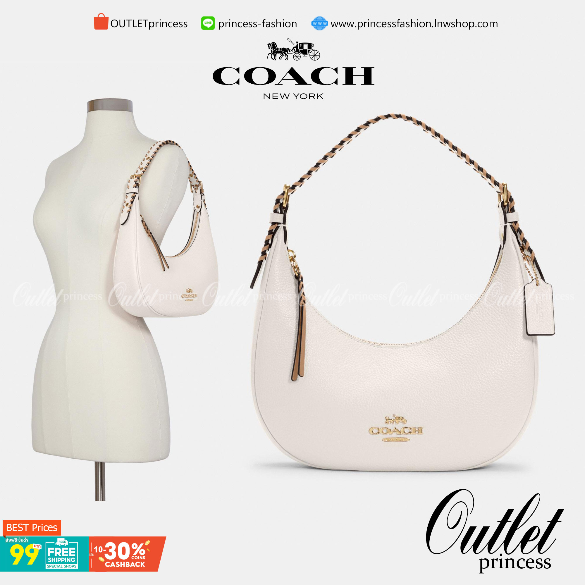 COACH BAILEY HOBO WITH WHIPSTITCH ((C4108//C1322)) พร้อมส่งที่ไทย!! สวยจริงไม่จกตาแน่นอนค่าา กระเป๋าทรงโค้ง ใช้แบบหิ้วหรือคล้องไหล่ก็ดูดี ใช้วัสดุหนังแท้ชั้นดี หนังสวยมากๆค่ะ ด้านหน้าใช้อะไหล่แบรนด์ตัวใหญ่ หรู ดูสะดุดตามีเดียว