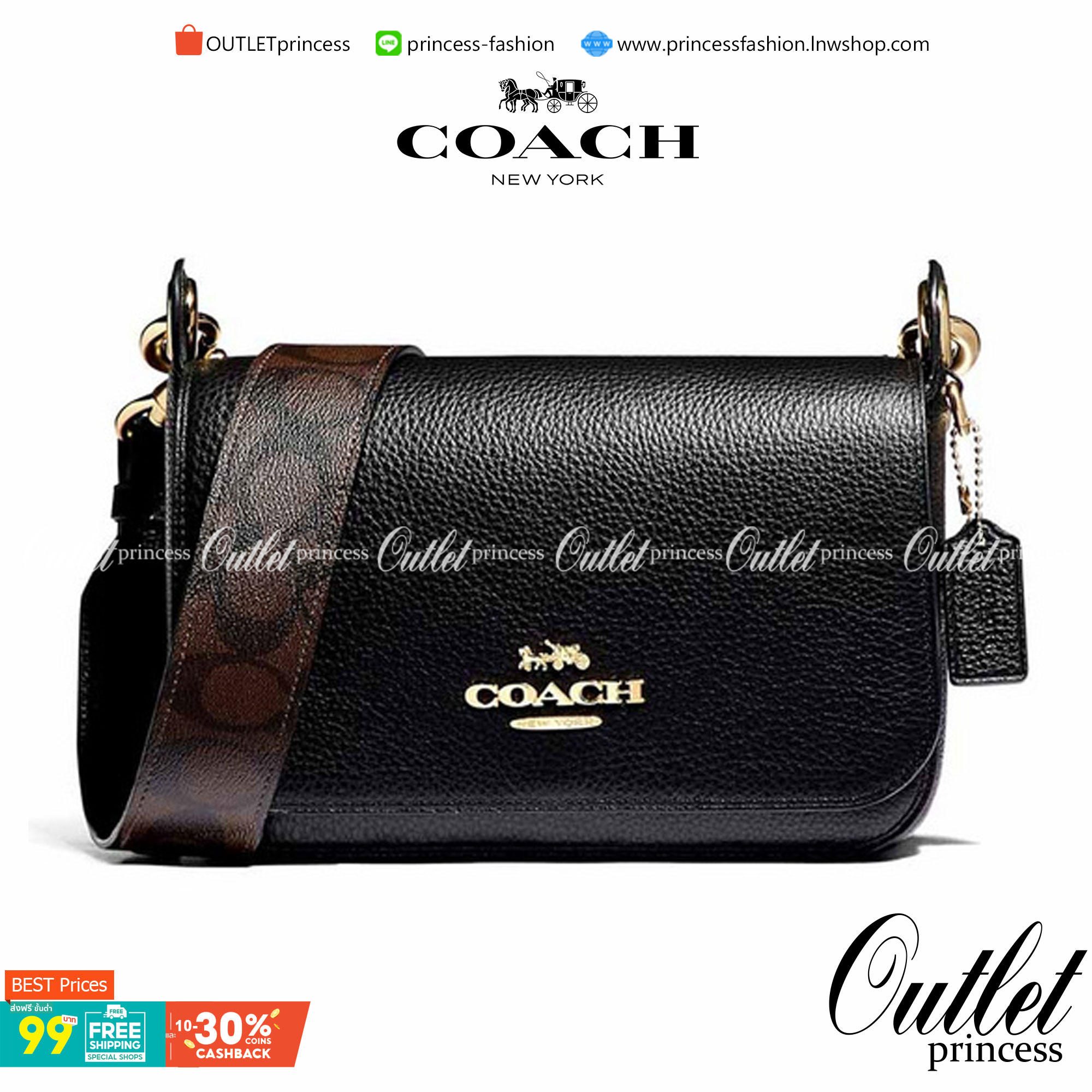 COACH SMALL JES MESSENGER WITH SIGNATURE CANVAS STRAP(COACH F77979)🌺 ทรงนี้ สวยมากจริงๆ ฮิตมากๆตลอดกาล //สะพายข้างฝาปิด ล็อคด้วยแม่เหล็กแน่นหนา รุ่นนี้สวยมาก >>วัสดุหนังแท้เต็มใบ หนังสวยคุณภาพดีมากๆ ยิ่งใช้ หนังยิ่งสวย>>สายสะพายถอดได้ 
