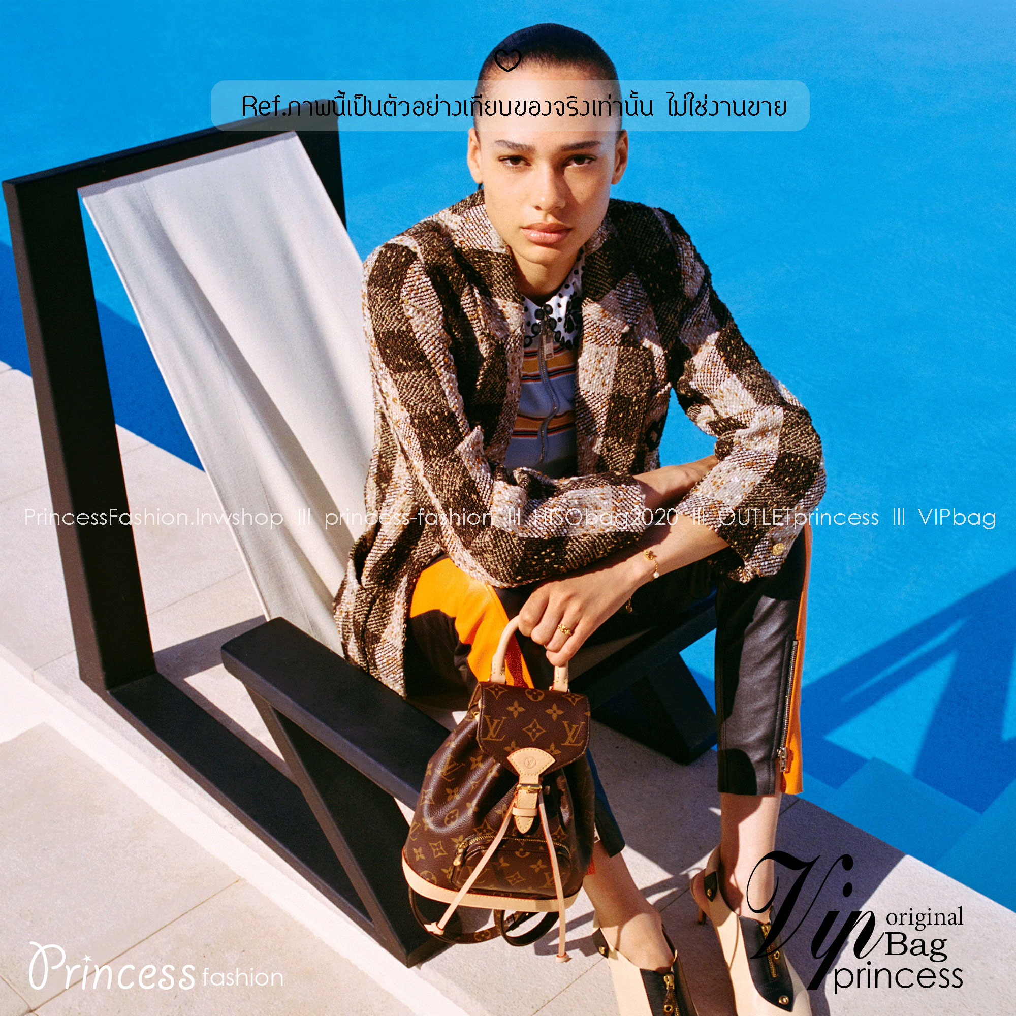 LV Montsouris Backpack Monogram Canvas กระเป๋าเป้งานแบรนด์หรู สวยโดดเด่นทันสมัยตลอดกาล เกรดออริ เทียบแท้ 1:1 ใช้งานต่างประเทศได้