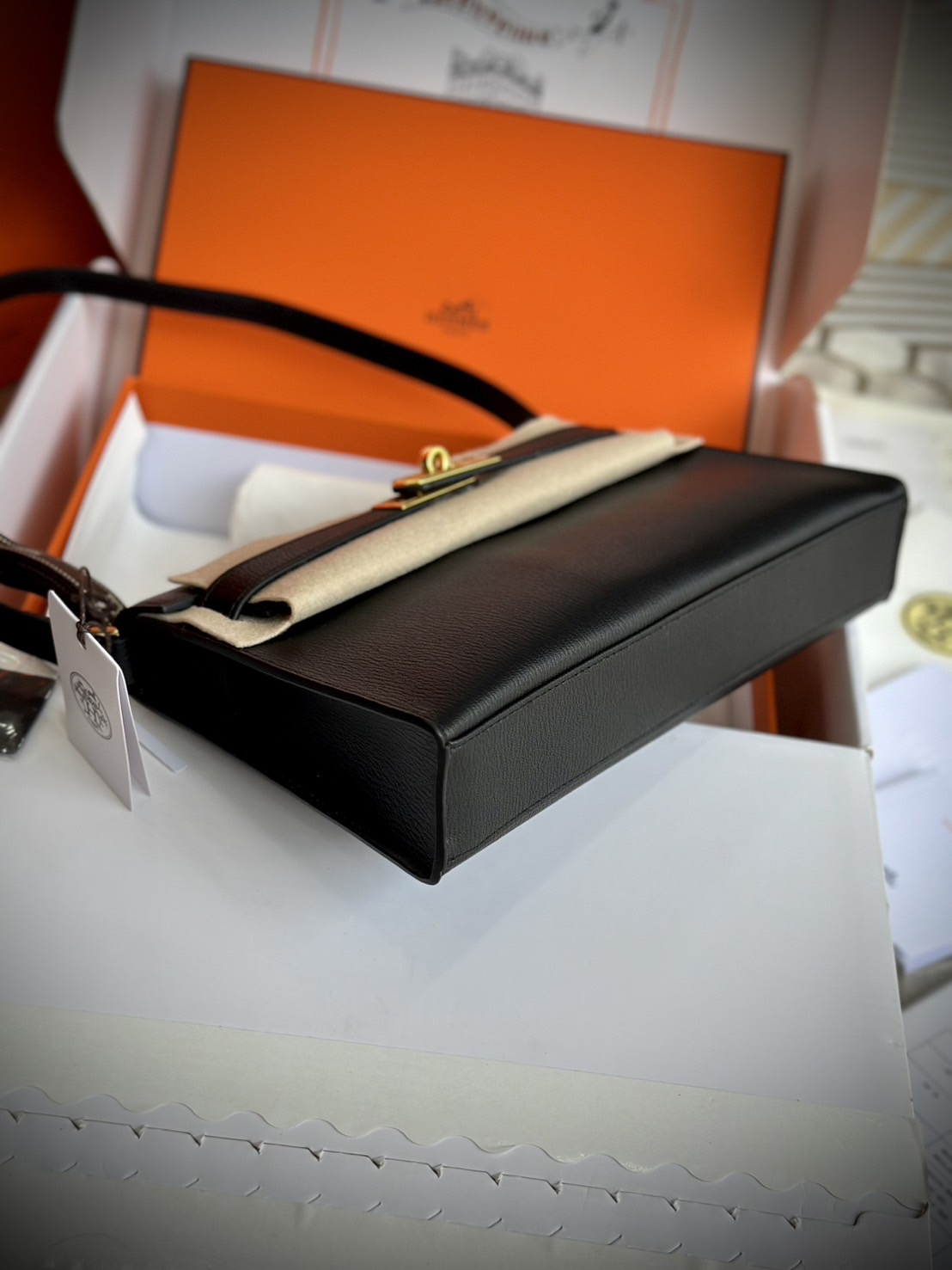 HERMES Kelly Classique To Go wallet swift leather เกรดงานดีสุด กระเป๋าแบรนด์หรูทรงกระเป๋าสตางค์ หนังแท้ เกรดออริ ท็อป สลับแท้ 1:1 ใช้งานต่างประเทศได้