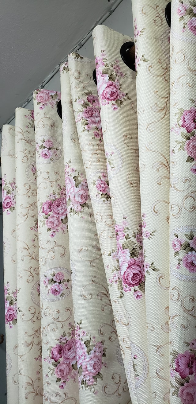 ผ้าม่าน ก.130*ส.180ซม./ผืน รุ่นVintage สีครีมชมพู