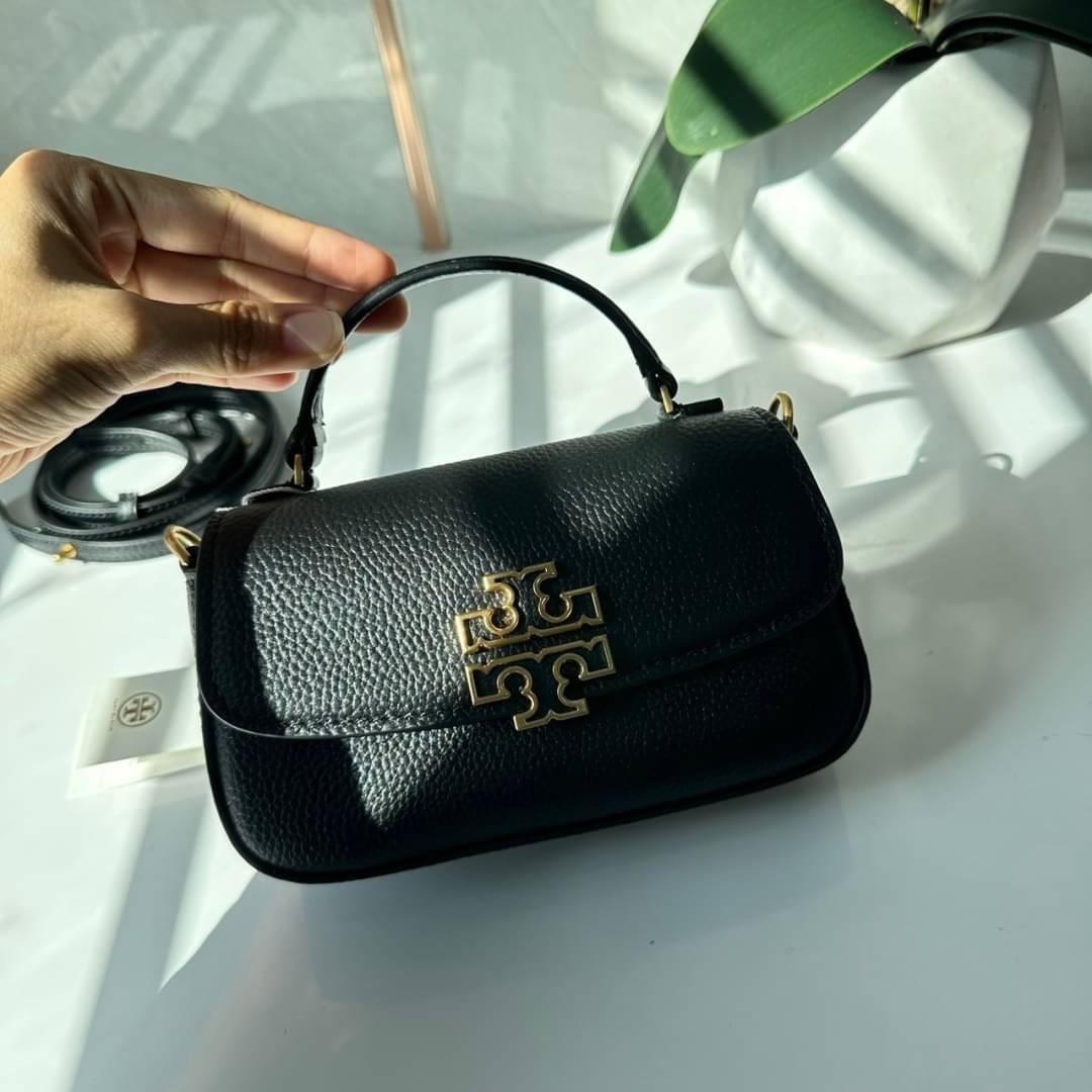Tory Burch Britten Mini Top Handle Crossbody Bag กระเป๋าสะพายใบเล็กดีไซน์เรียบหรู เกรดออริ สลับแท้ 1:1 ใช้งานต่างประเทศได้