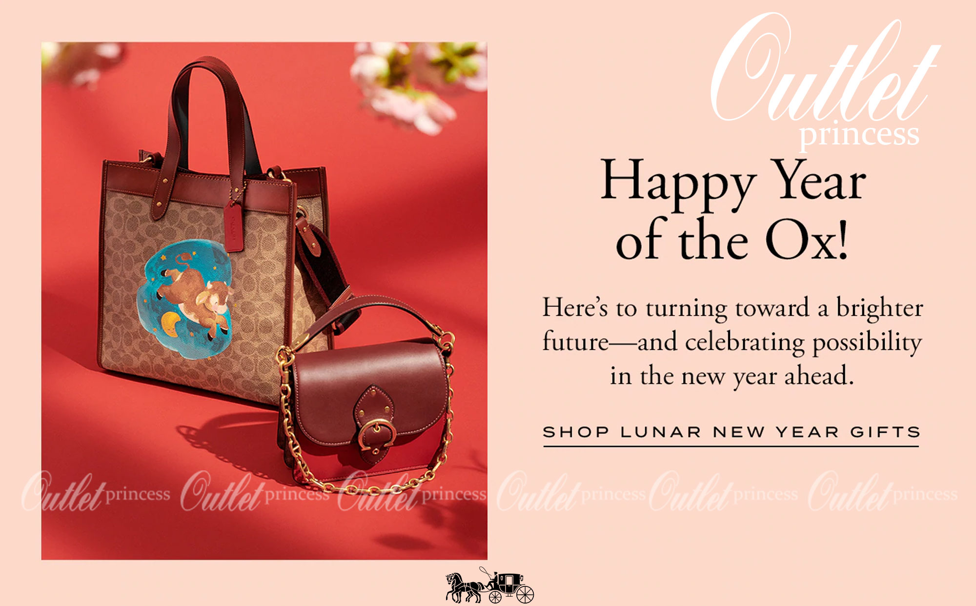 ของแท้ Coach LUNAR NEW YEAR FIELD TOTE IN SIGNATURE CANVAS WITH OX
