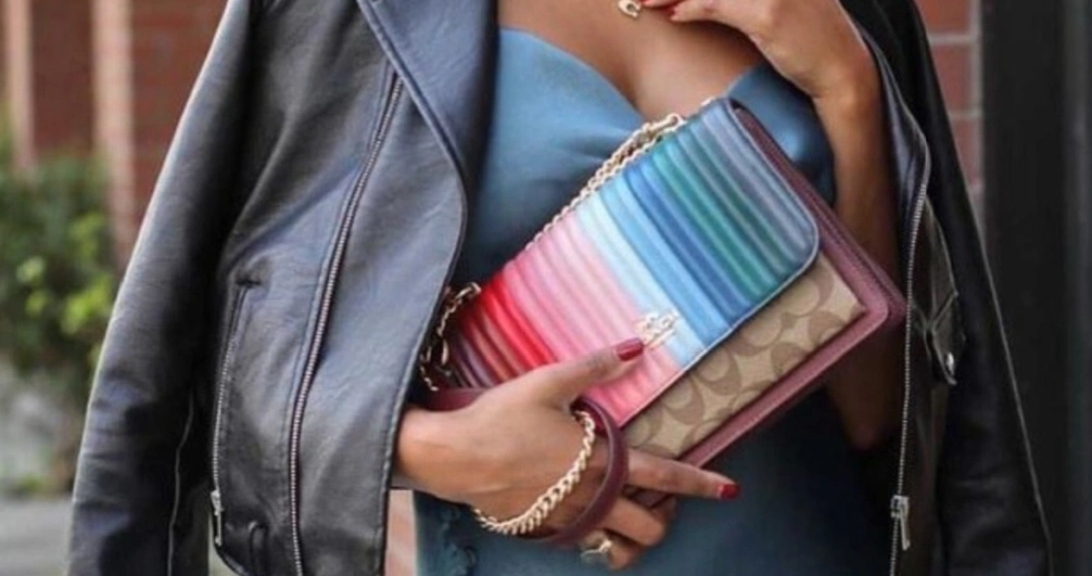 COACH KLARE CROSSBODY WITH RAINBOW LINEAR QUILTING (COACH C1446)