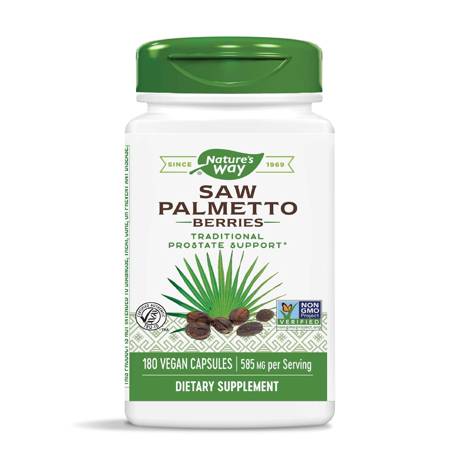 ส่งฟรีลงทะเบียนมีพร้อมส่งค่ะ Natures Way Saw Palmetto Berries 585 mg 180 Vegetarian Capsules