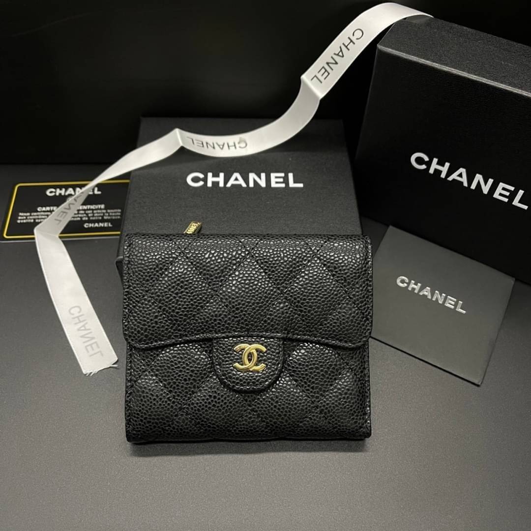 Chanel Wallet Trifold Caviar / Chanel Card Holder Zippy / Chanel Coin Zippy กระเป๋าสตางค์ชาแนลใบสั้น 3 พับ กระเป๋าใส่ธนบัตร บัตร ใส่เหรียญ ภายในตามรูป เกรดออริจินอล ภาพถ่ายจากงานขายจริง ใช้งานต่างประเทศได้