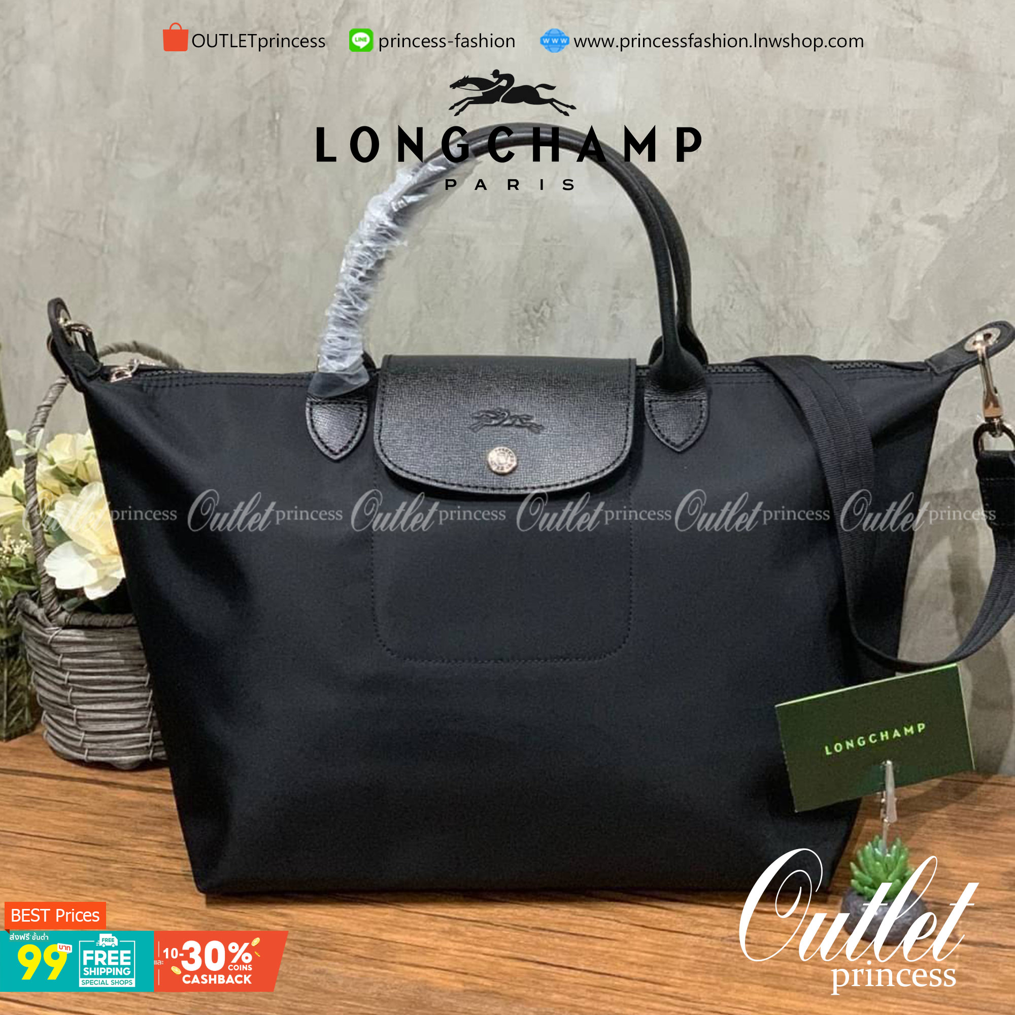 Longchamp Le Pliage Neo Size M มาพบกับกระเป๋ารุ่นยอดนิยม ที่สาวๆ ต้องมีไว้เก็บไว้สักใบ กระเป๋าโท้ทใบนี้ มาพร้อมกับสีที่มีสไตล์เรียบง่าย มีสายสะพายยาวช่วยให้คุณสามารถสะพายไหล่ได้อย่างสบาย ในขณะที่ที่ปิดแบบซิปช่วยให้คุณมั่นใจได้ว่าของด้านในมีความปลอดภัย Le 