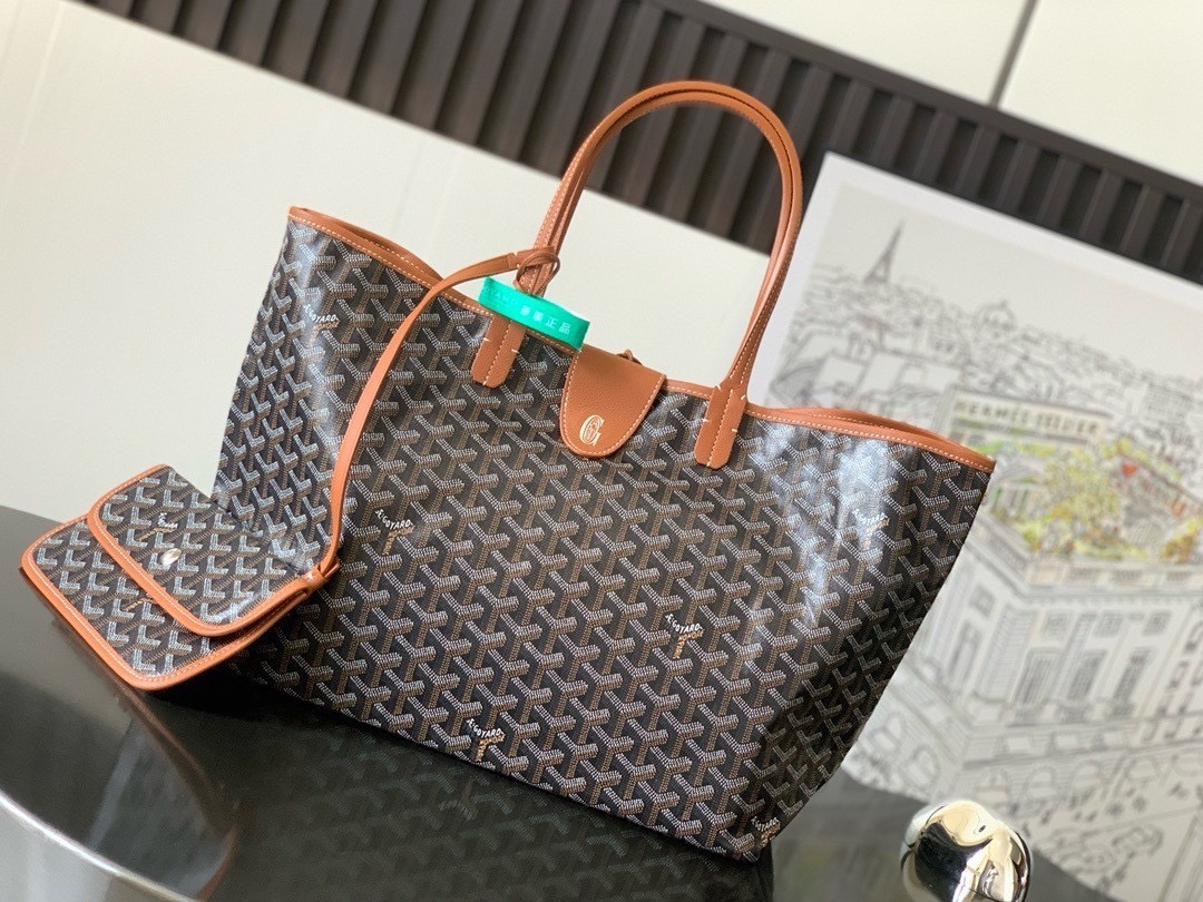 GOYARD PM TOTE BAG กระเป๋าทรงโท้ทใบใหญ่ หนังแท้สวยเป๊ะ เกรดท็อปออริ สลับแท้ 1:1 เกรดดีสุด ใช้ต่างประเทศได้ ผ่านทุก ตม.