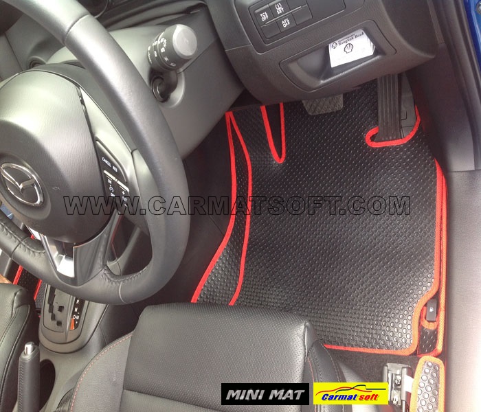 ยางปูพื้นรถยนต์ MAZDA CX-5 (2013-16) พรมกระดุมเม็ดเล็ก เต็มคัน ภายใน