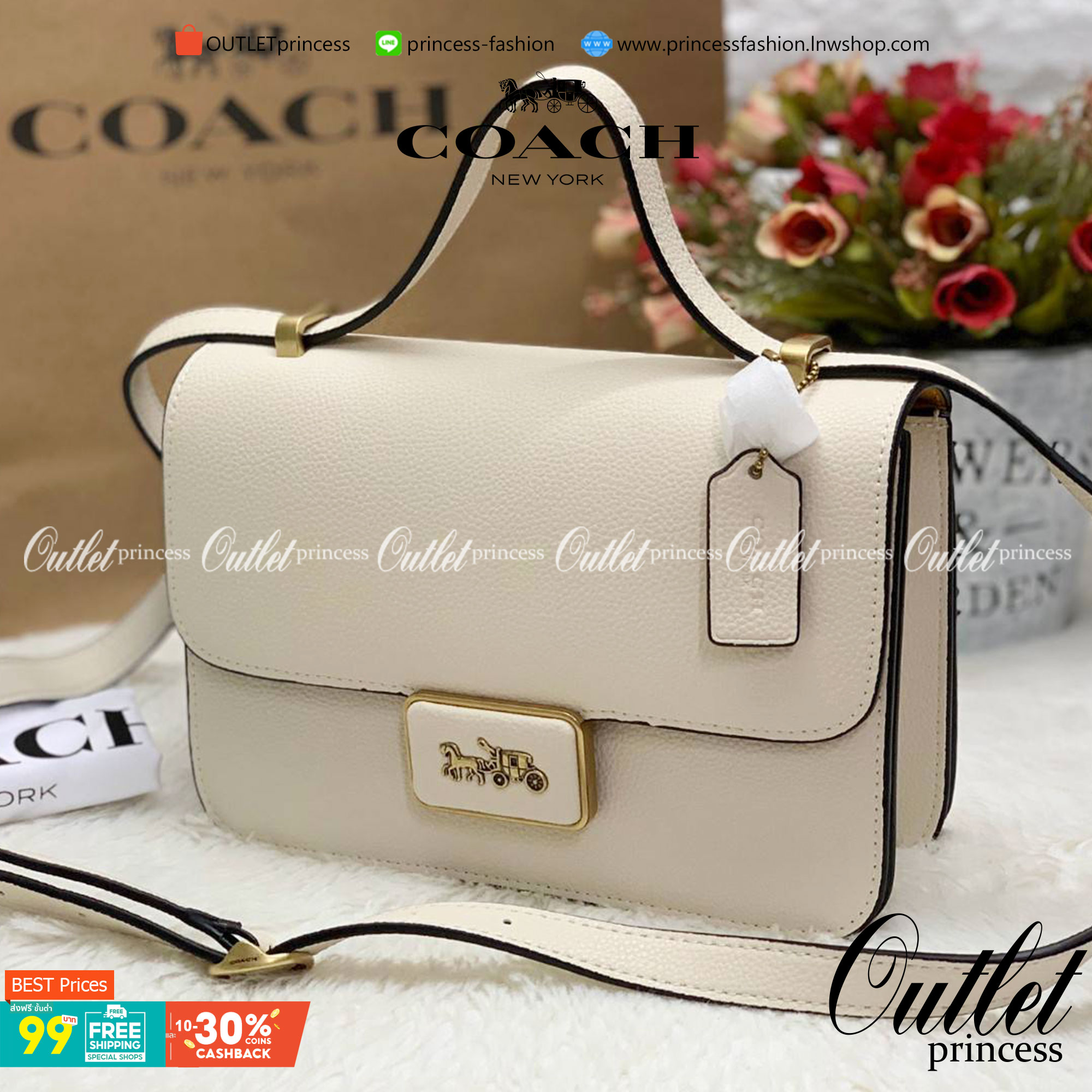 COACH ALIE SHOULDER BAG ((4615)) กระเป๋าสะพายข้างหรือสามารถทบสายกันเพื่อคล้องไหล่ได้ค่ะ วัสดุหนังแท้ หนังนิ่มสวยงามมากๆค่ะ ด้านหน้าเป็นแผ่นโลหะแบรนด์ดูหรูทีเดียว เปิดปิดกระเป๋าแบบกดล็อค ภายในแบ่งช่องหลักหนึ่งช่องค่อนข้างกว้างใส่มือถือได้ทุกรุ่น;กระเป๋าเงิ