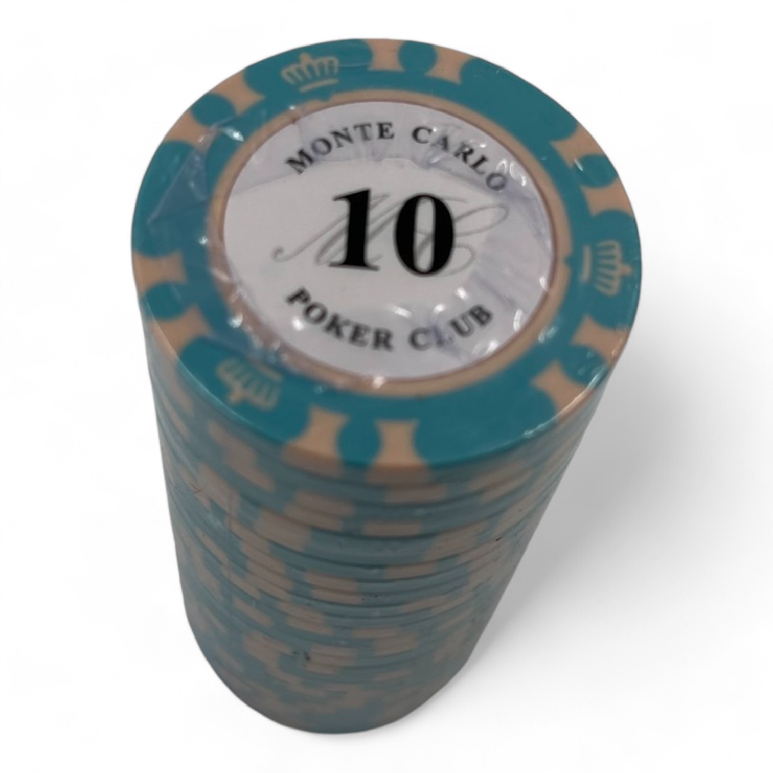 ชิปโป๊กเกอร์เกรดพรีเมี่ยมน้ำหนัก 14g.MONTE CARLO แถวละ 25เหรียญ(แยกขาย)