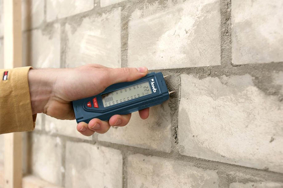 เครื่องวัดความชื้นคอนกรีต ผนังปูนซีเมนต์ พื้นคอนกรีต อิฐมวลเบา ฝ้า ไม้ ใช้หาจุดน้ำรั่วซึม ยี่ห้อ kwb แบรนด์เยอรมัน