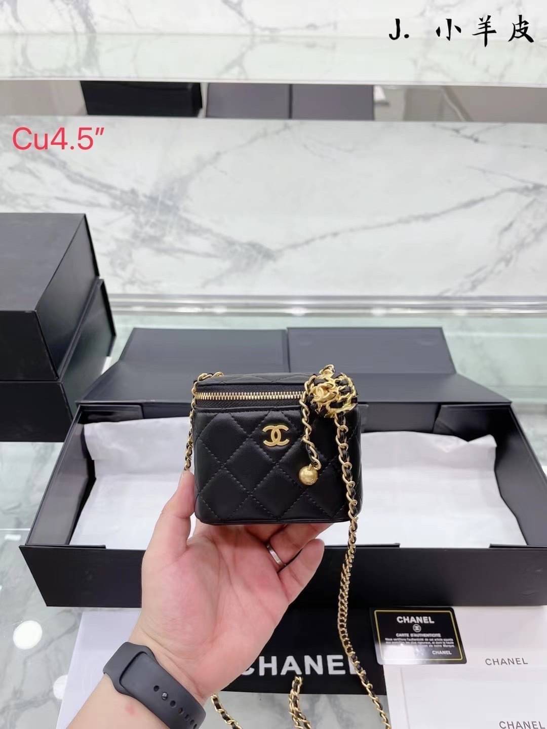 Chanel Pearl Crush Mini Vanity / Chanel Vanity crossbody bag กระเป๋าทรงกล่องใบเล็กน่ารัก มี 2 ขนาด งานหนังสวย ตอบโจทย์และครองใจสาวๆ ได้อย่างแท้จริง ดีไซน์เรียบหรู