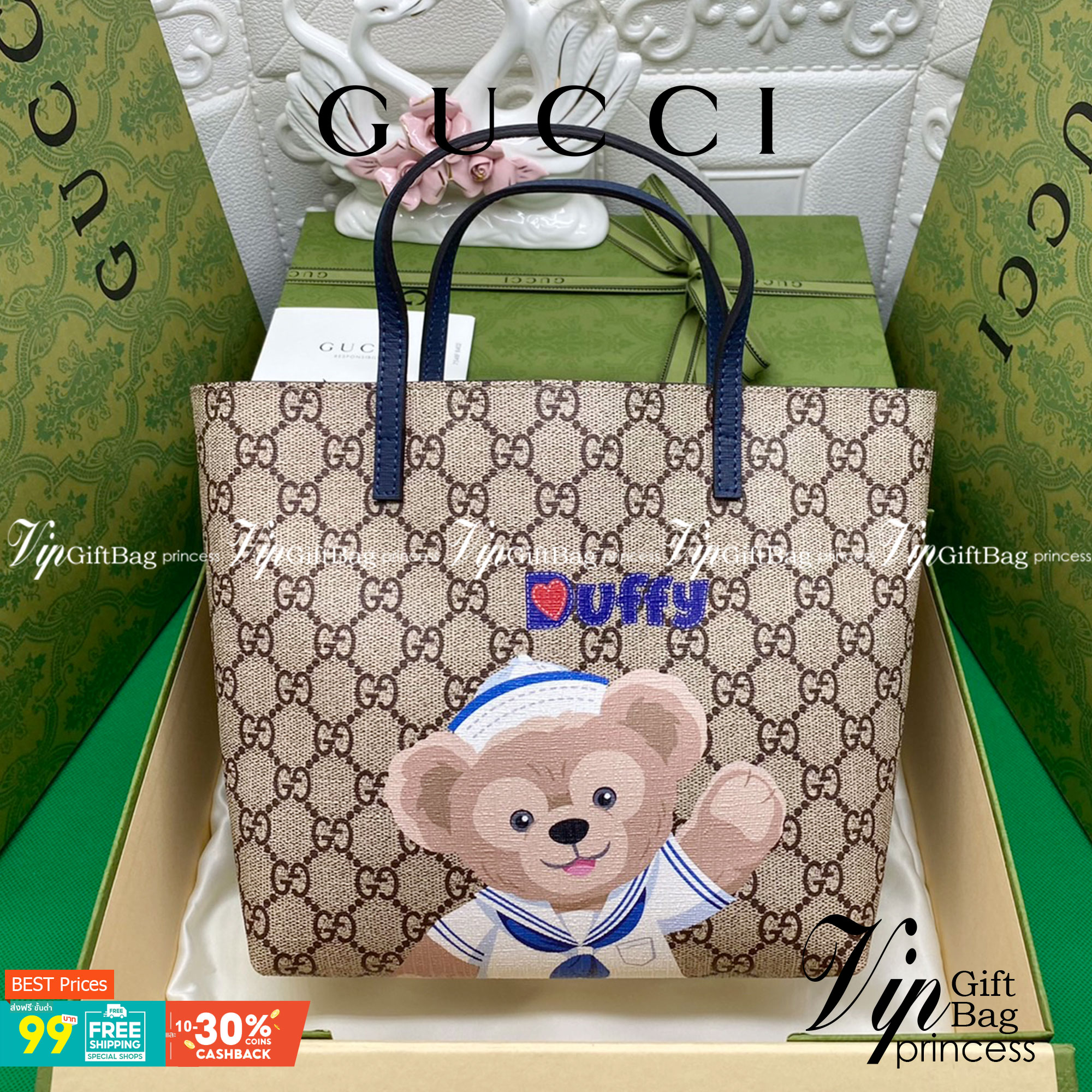 (รวมแบบ) หนังแท้ GUCCI Animal-Friendly Gucci Kid GG Supreme Tote Bag ลายใหม่น่ารักมากเลยค่าา งานหนังแท้ทรงตั้งสวย ขนาดกะทัดรัด จุของได้เยอะ ใช้ได้ทั้งเด็กและผู้ใหญ่ น่ารักมากค่ะ
