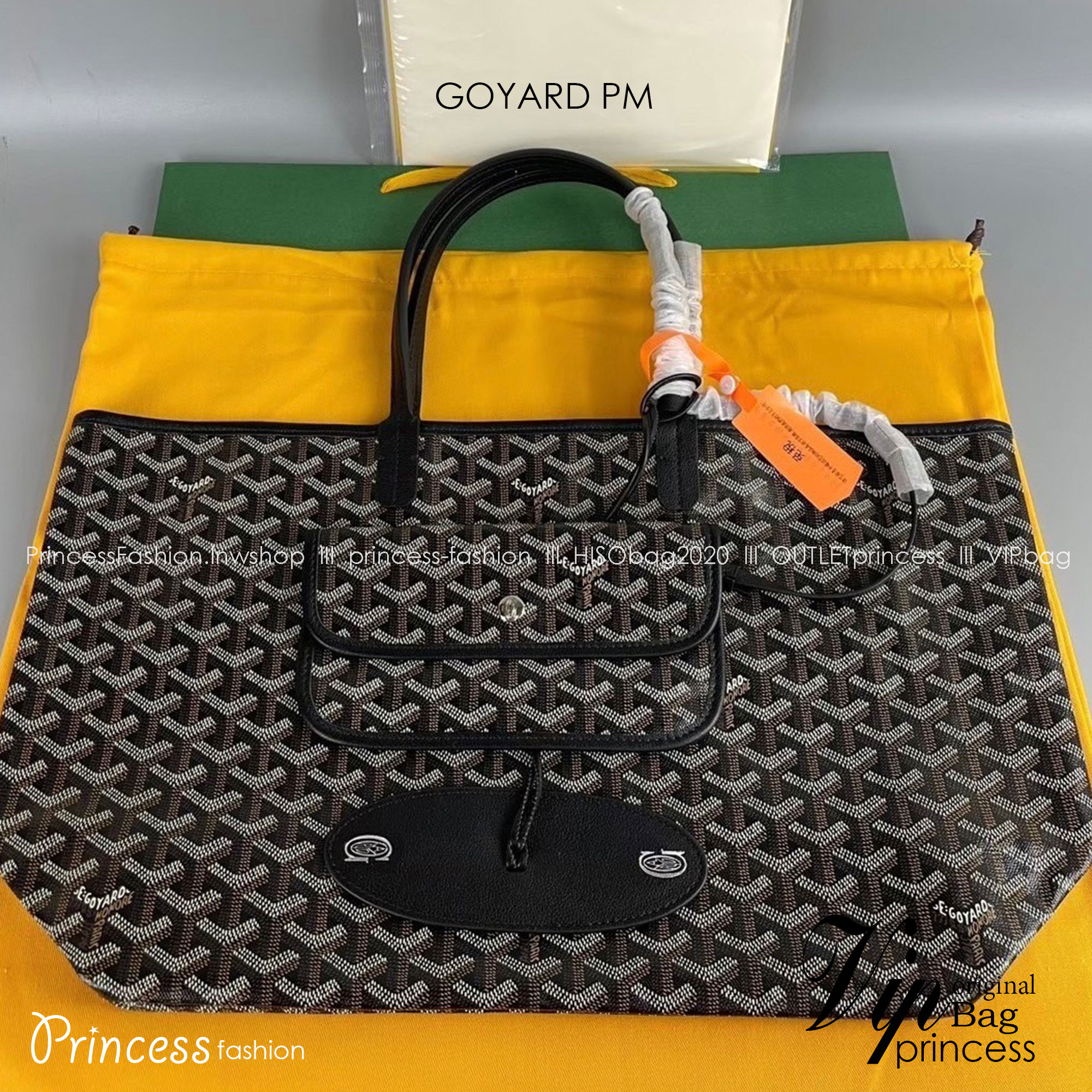 GOYARD PM TOTE BAG กระเป๋าทรงโท้ทใบใหญ่ หนังแท้สวยเป๊ะ เกรดท็อปออริ สลับแท้ 1:1 เกรดดีสุด ใช้ต่างประเทศได้ ผ่านทุก ตม.