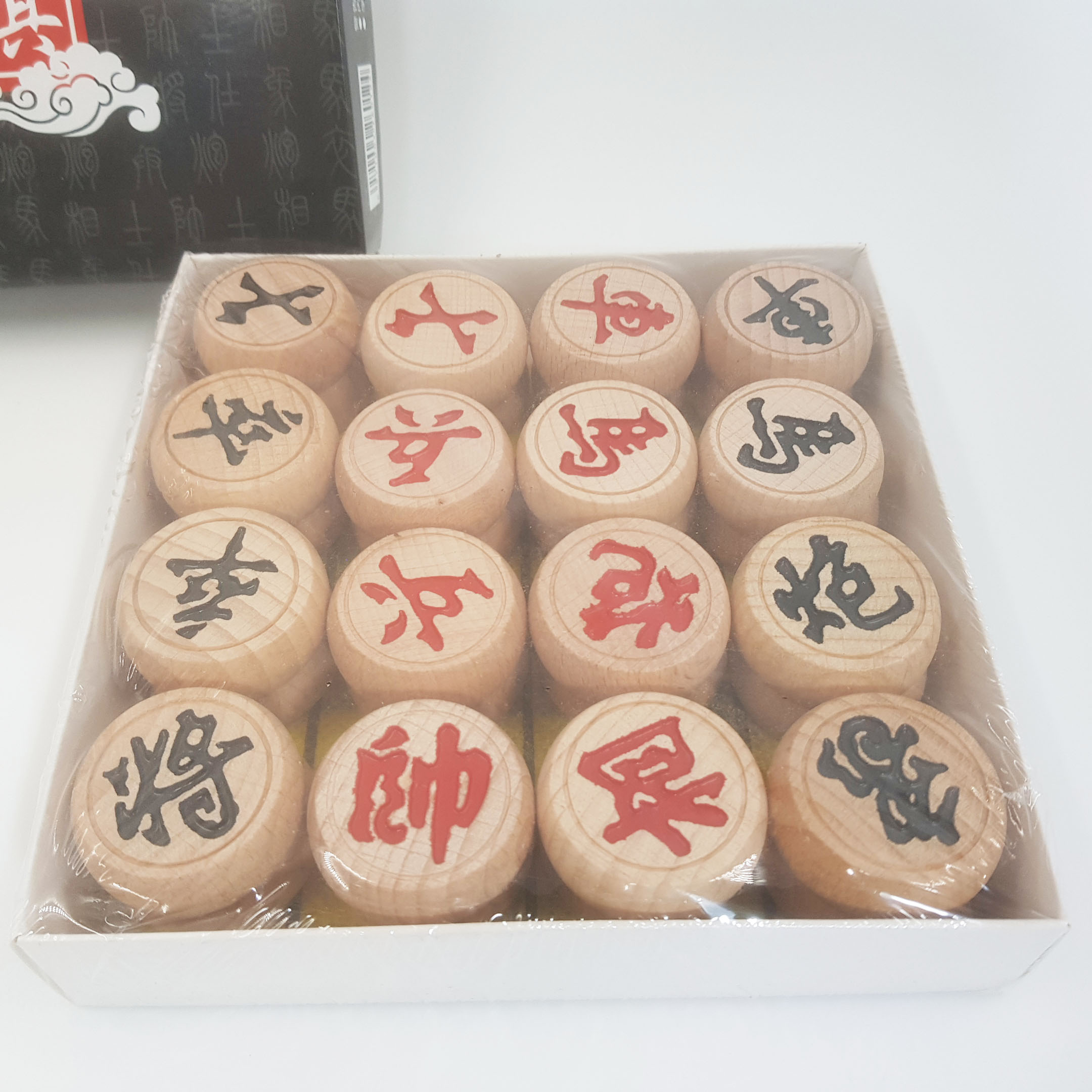 ชุดหมากรุกจีนตัวไม้บีชเบอร์ 35 ขนาด 3.3 cm.พร้อมกระดานผ้า