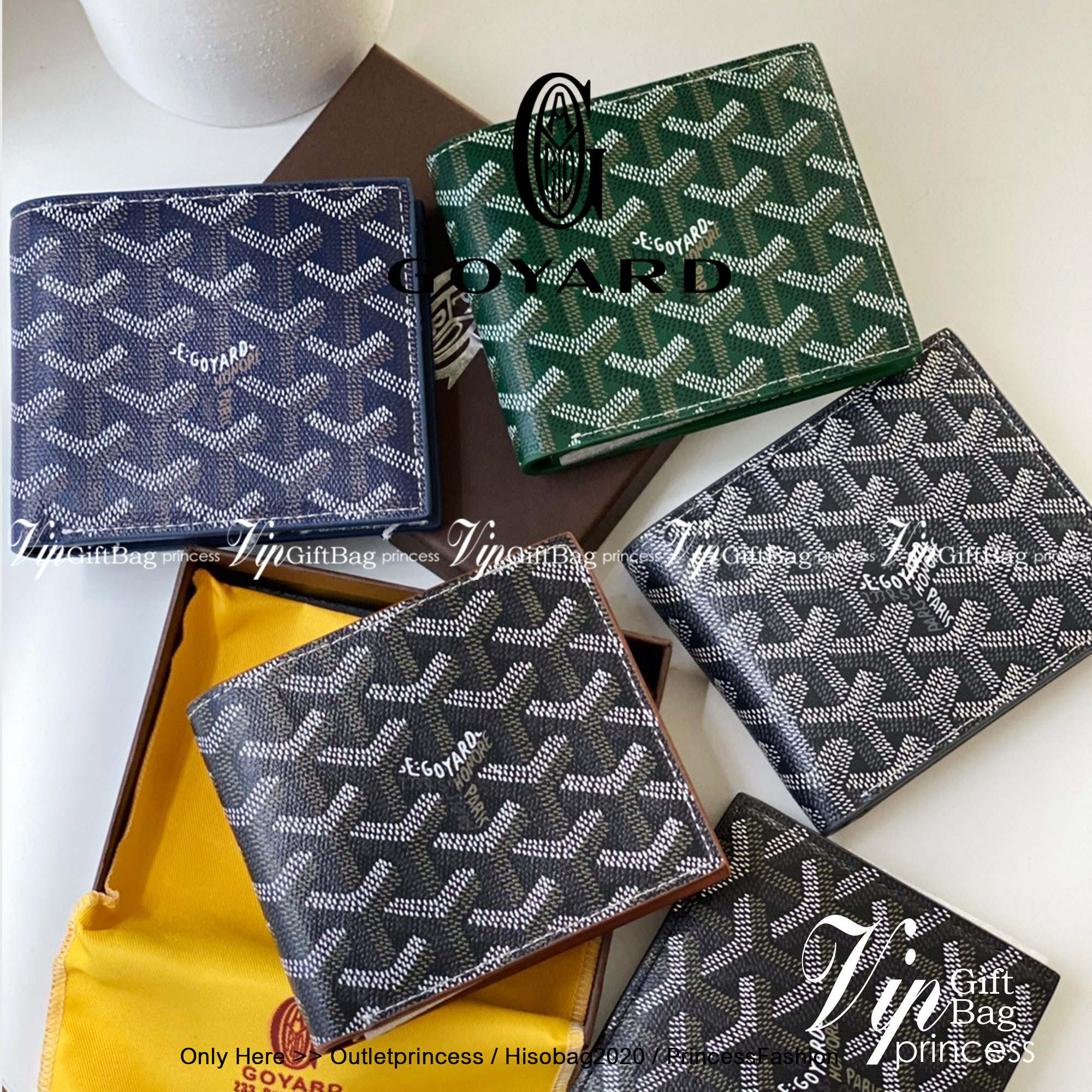 หนังแท้ GOYARD WALLET / GOYARD Victoire Bifold Wallet พร้อมส่งที่ไทย กระเป๋าสตางค์ผู้ชายใบสั้น พร้อมส่ง 6 สี พร้อมกล่องแบรนด์สวยหรูน่าใช้มากค่ะ อีกรุ่นที่ยอดขายไม่เคยตก 🤑🤑 ใบจริงดูผู้ดี ดูแพง!! ภายในมีช่องใส่บัตรได้เยอะ ใส่ธนบัตรได้ทุกใบ ห